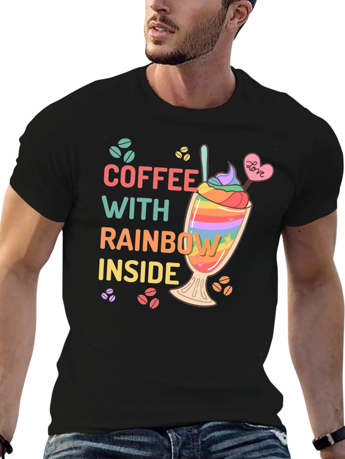 Coffee With Rainbow Inside T-Shirt
