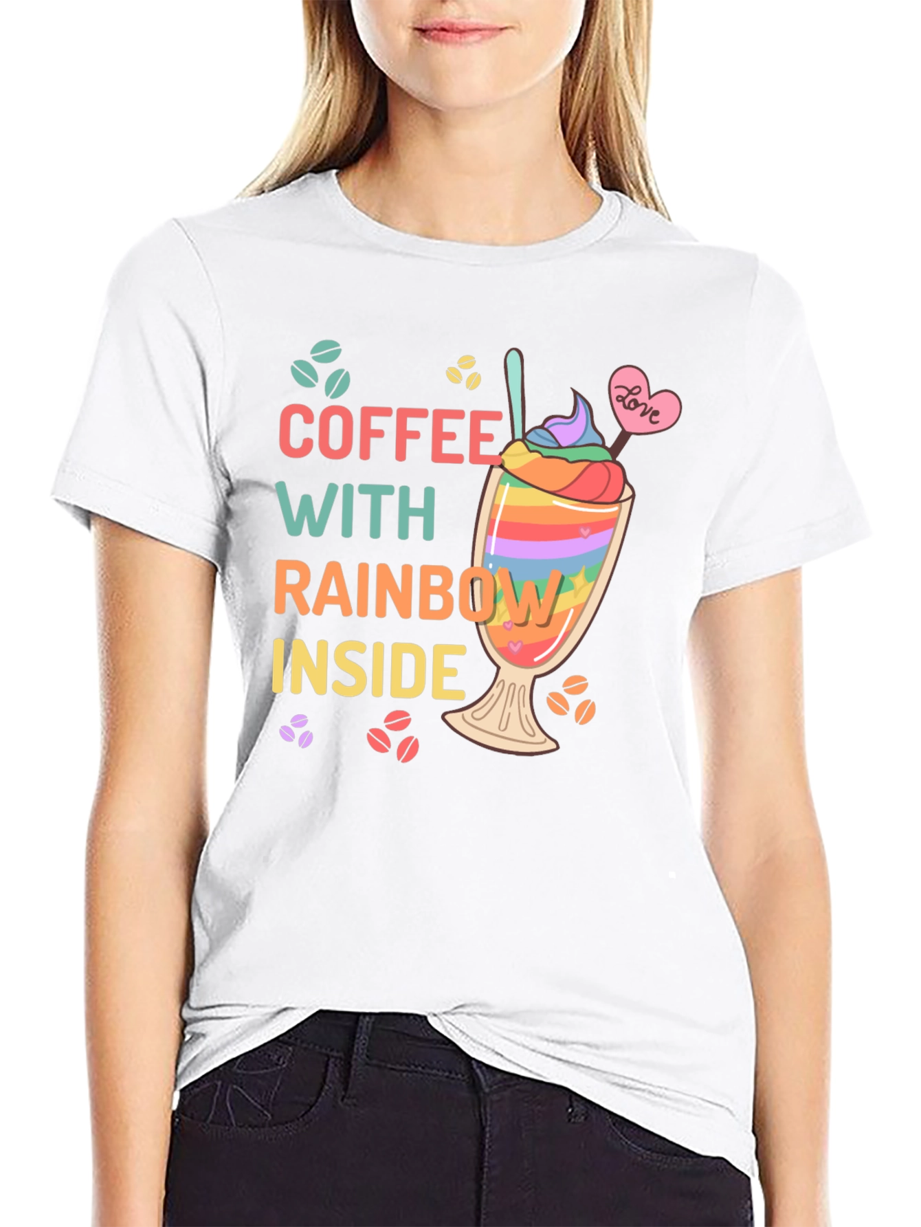 Coffee With Rainbow Inside T-Shirt