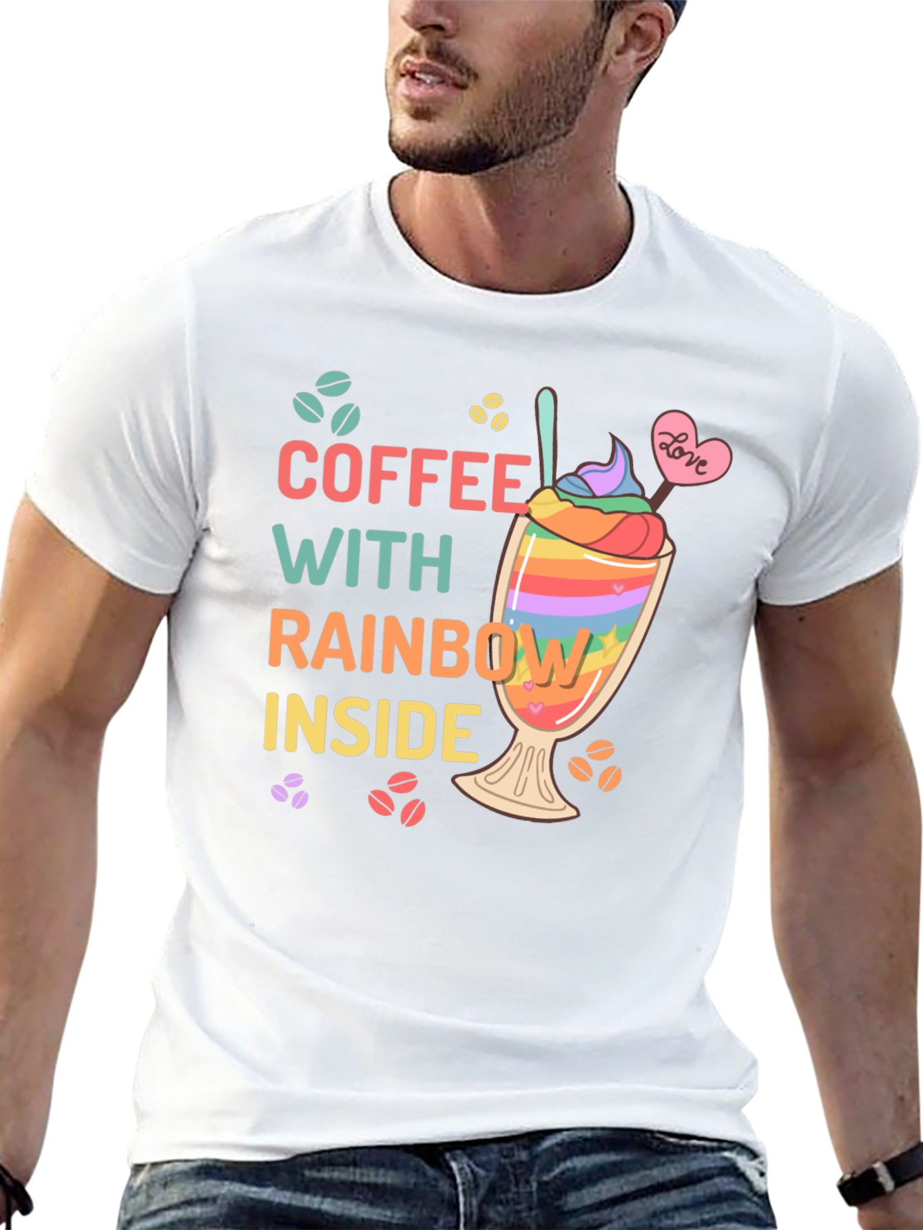 Coffee With Rainbow Inside T-Shirt