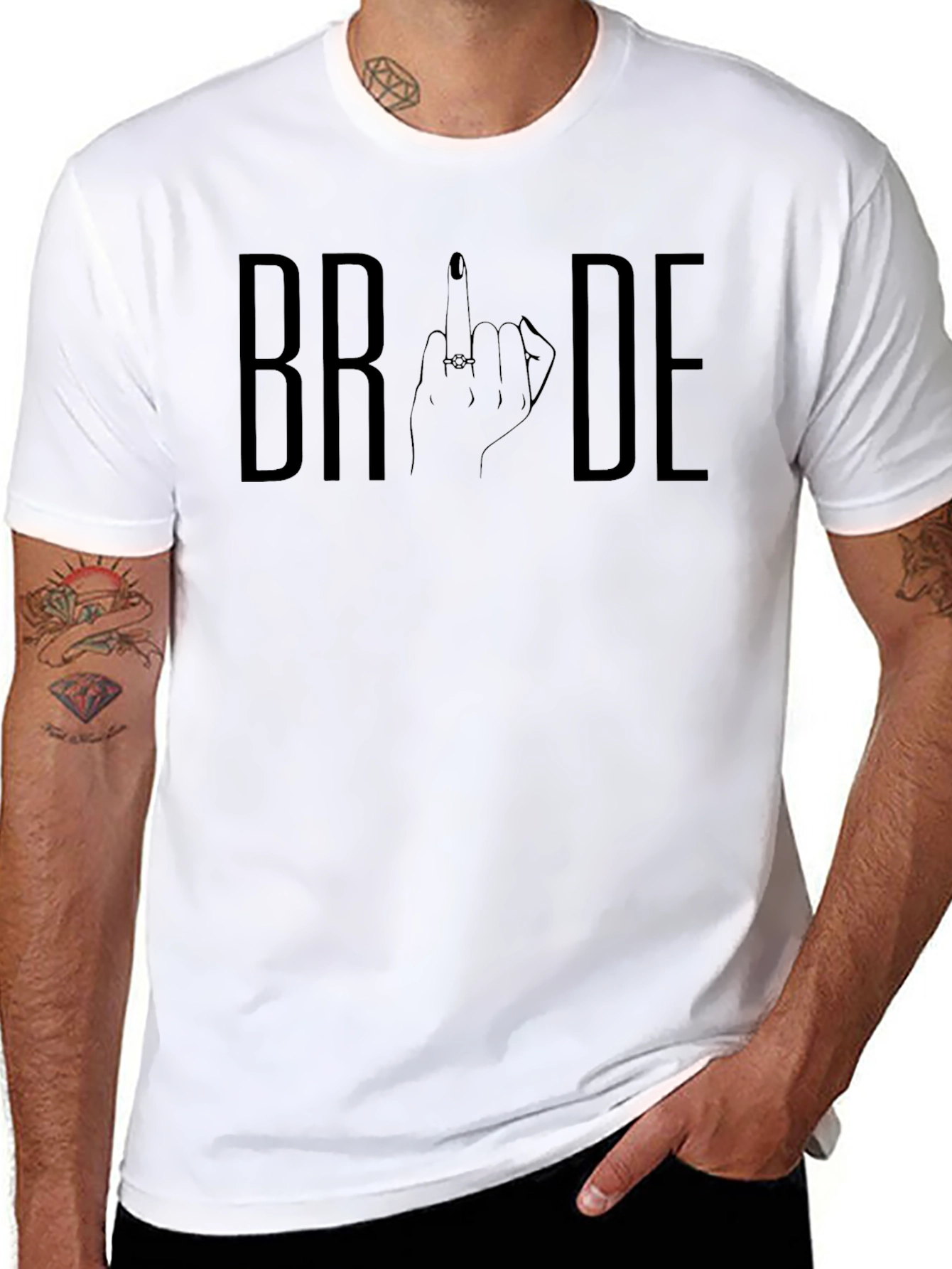 Bride Hand Gesture Graphic Tee - Black