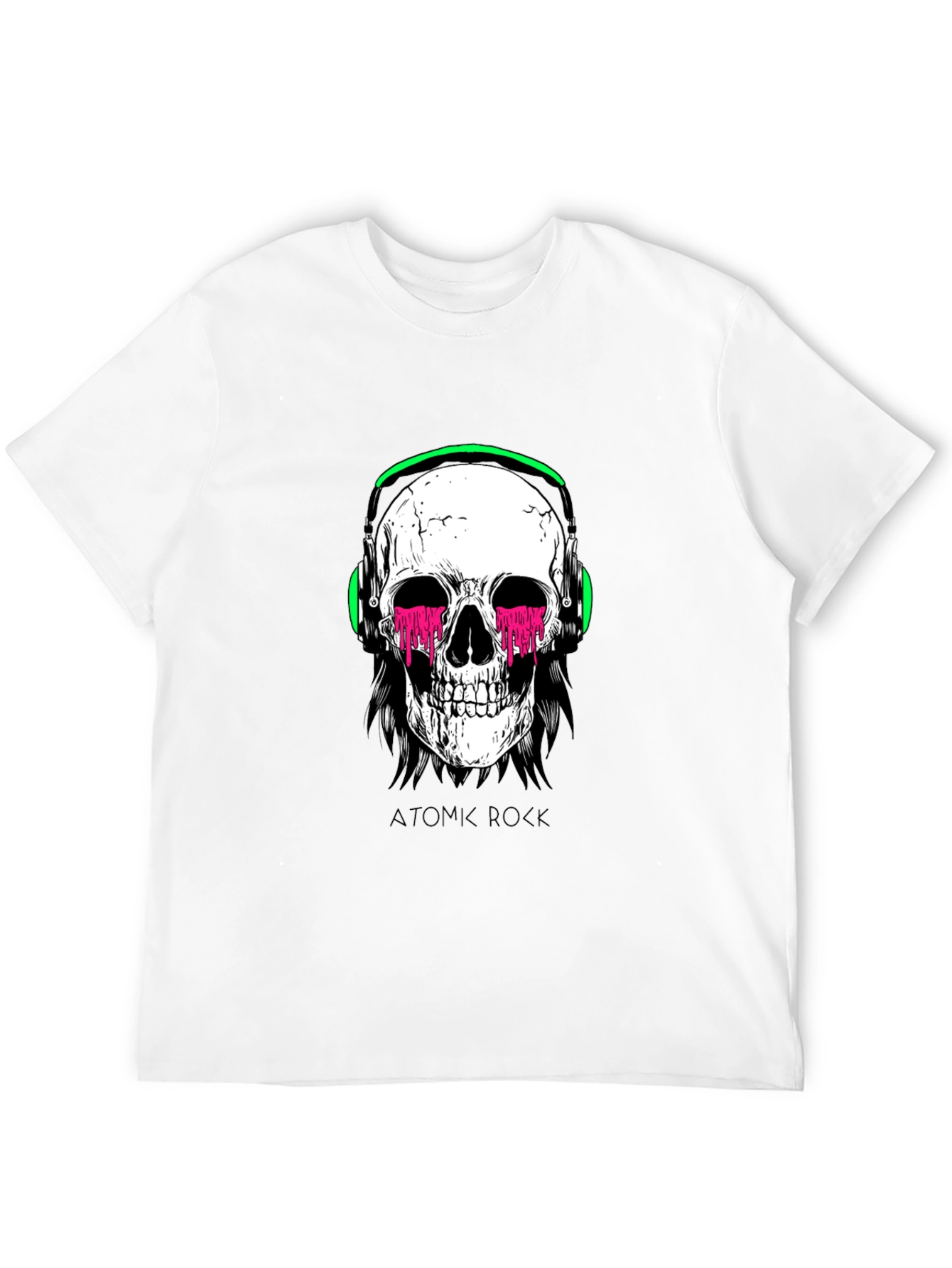 Skull Headphones Graphic Tee - Atomic Rock