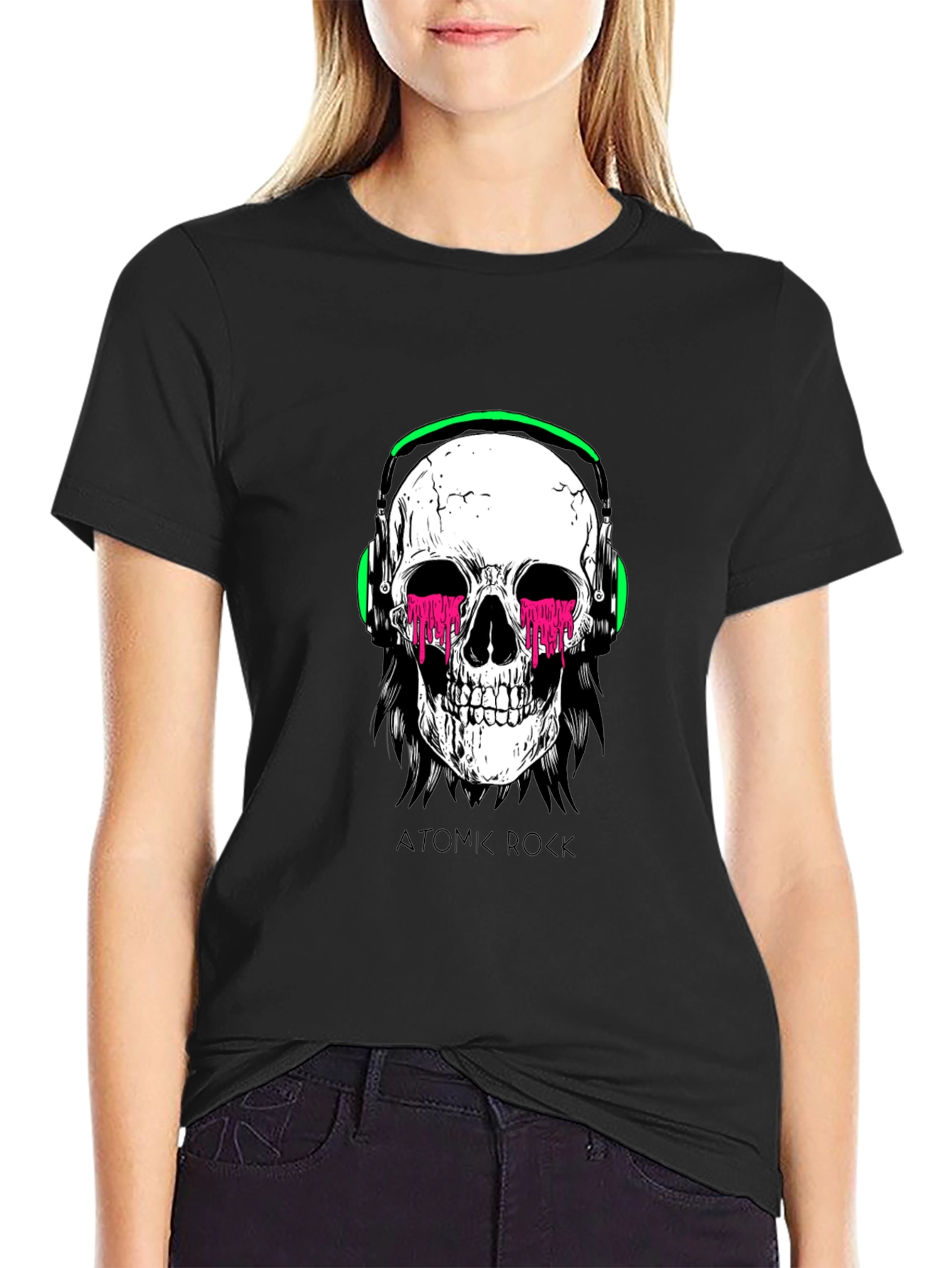 Skull Headphones Graphic Tee - Atomic Rock