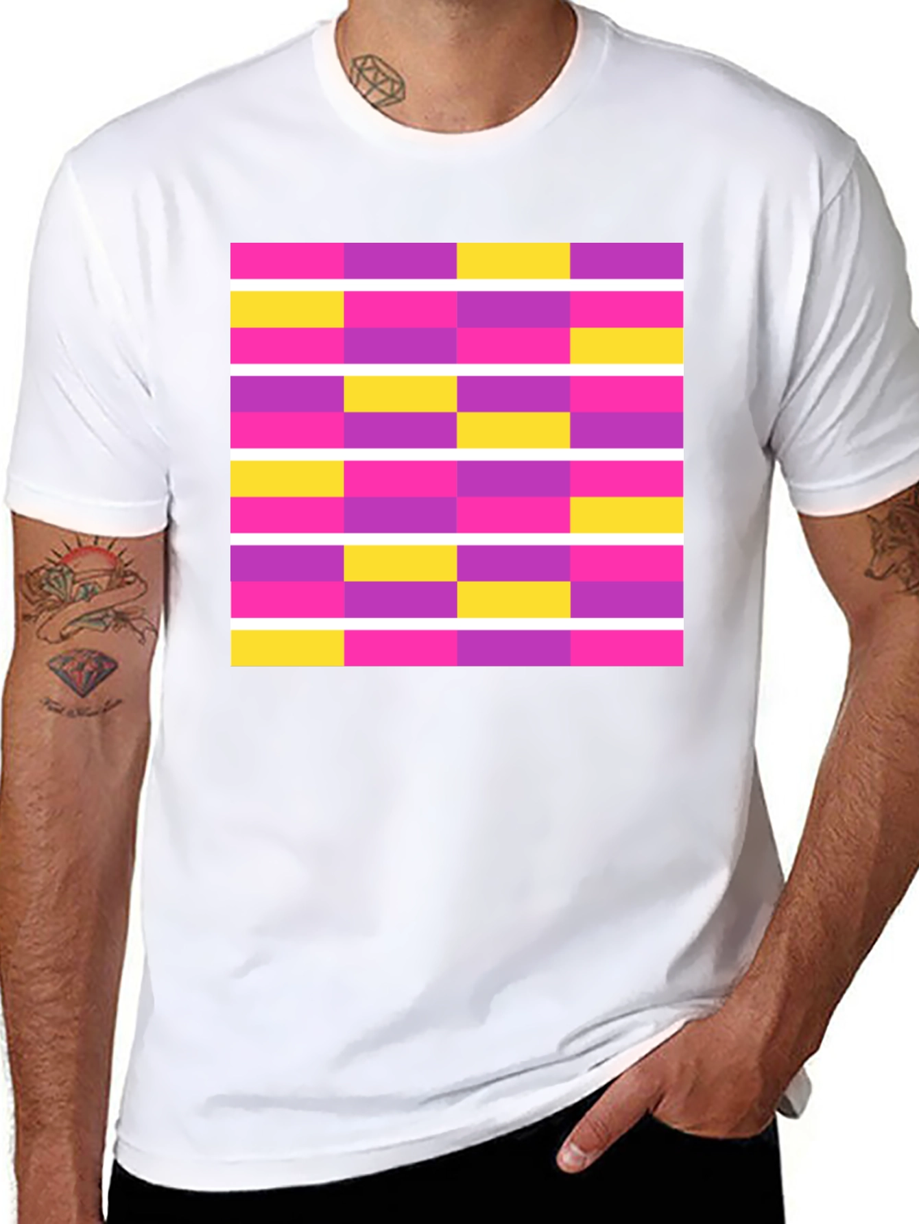 Abstract Geometric Graphic Tee - Modern Design