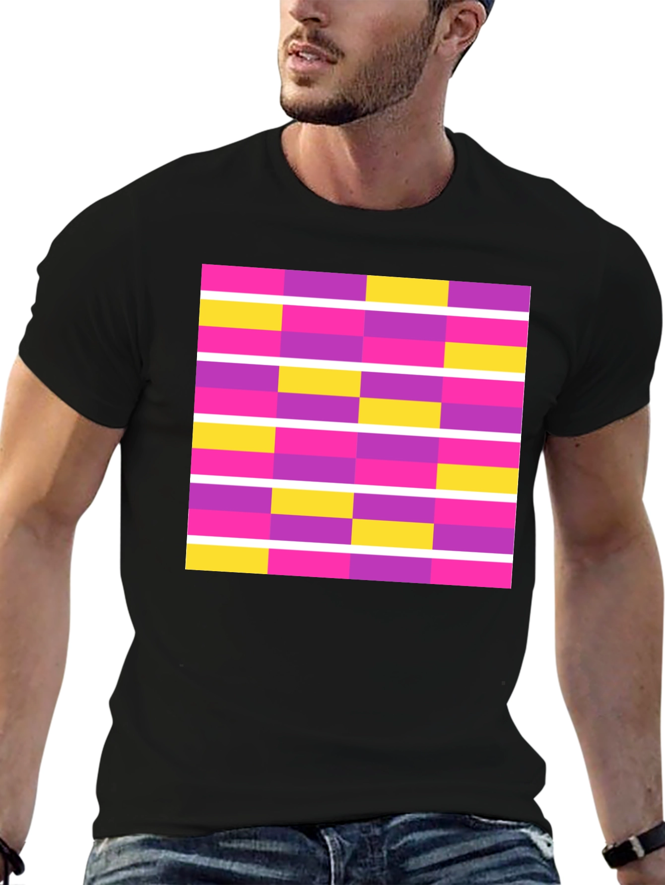 Abstract Geometric Graphic Tee - Modern Design