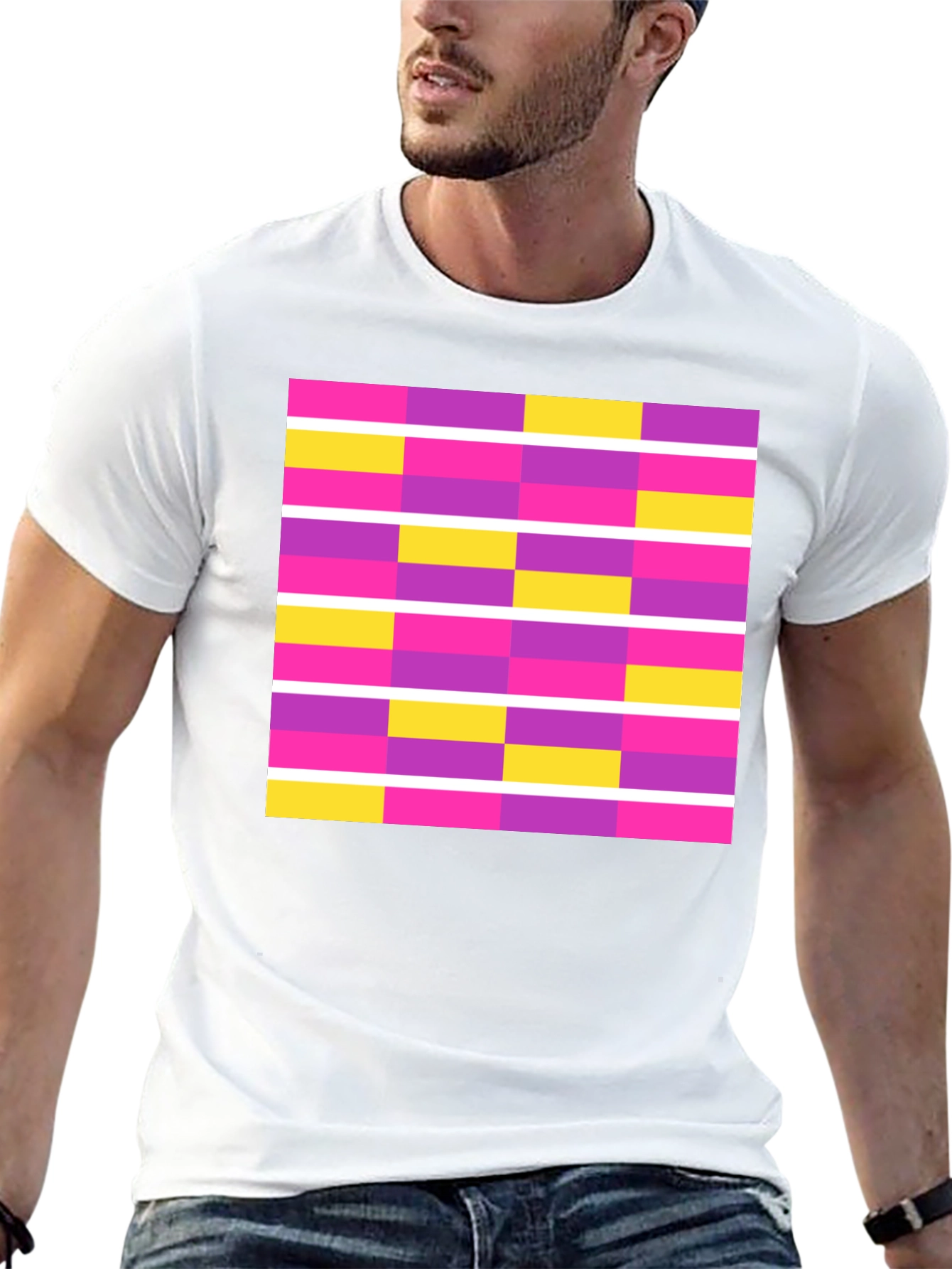 Abstract Geometric Graphic Tee - Modern Design