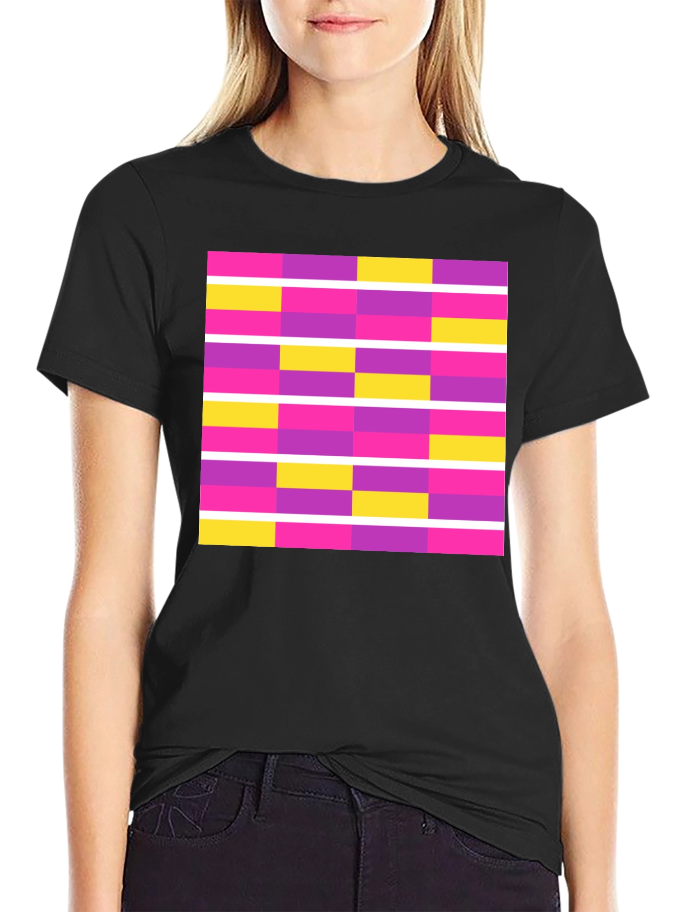 Abstract Geometric Graphic Tee - Modern Design