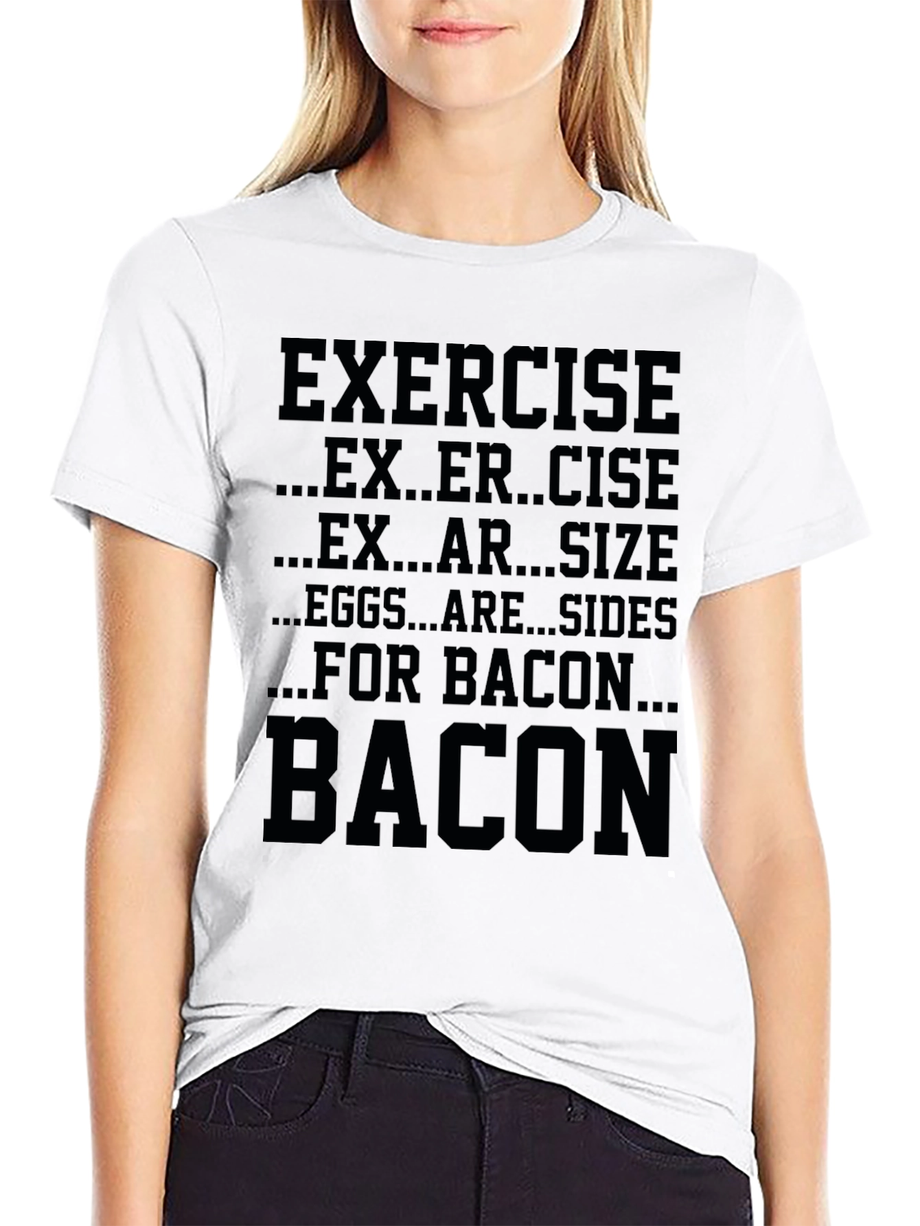Funny Bacon Exercise T-Shirt
