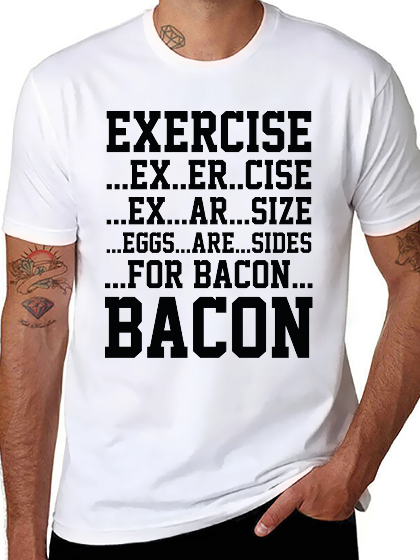 Funny Bacon Exercise T-Shirt