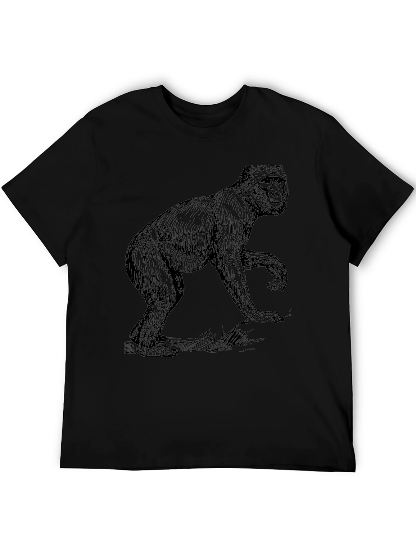Monkey Graphic T-Shirt - Black