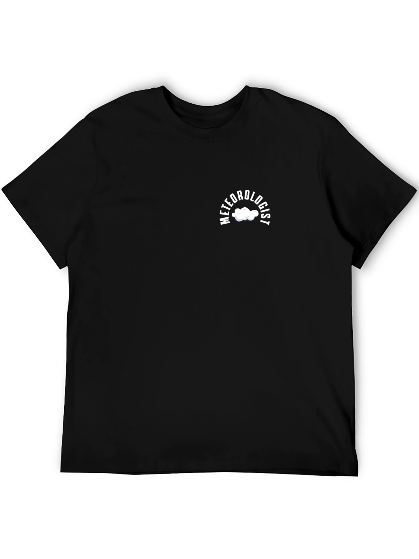 Meteorologist Cloud Logo Black T-Shirt