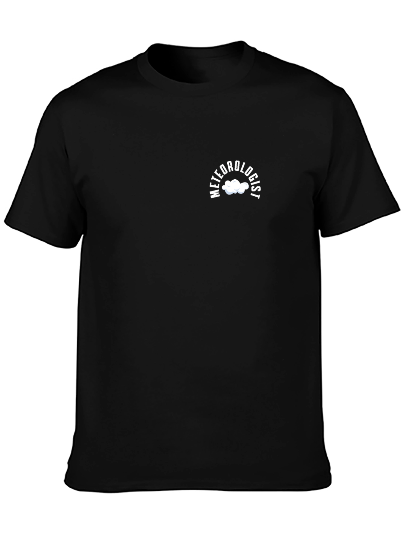 Meteorologist Cloud Logo Black T-Shirt