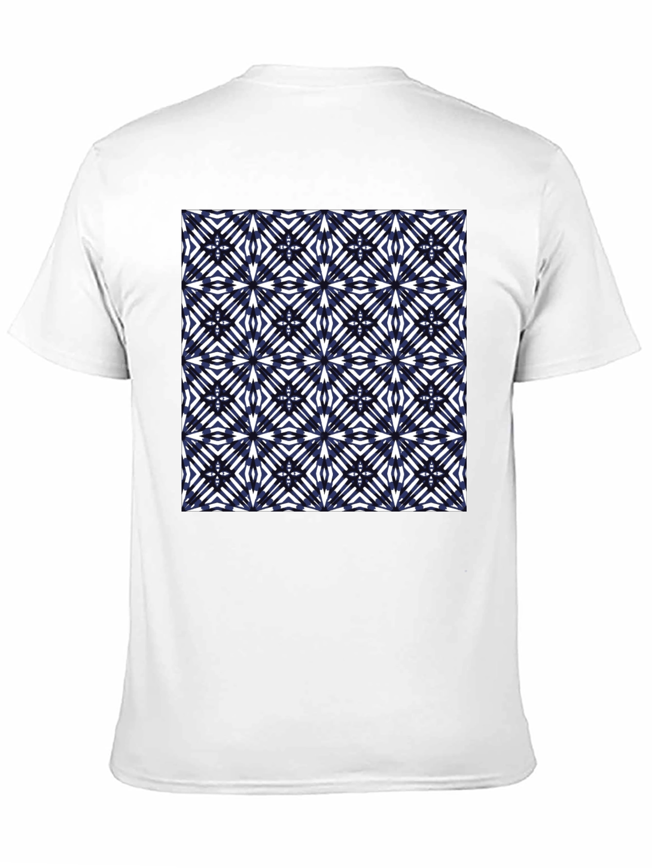 Abstract Geometric Pattern Tee - Black