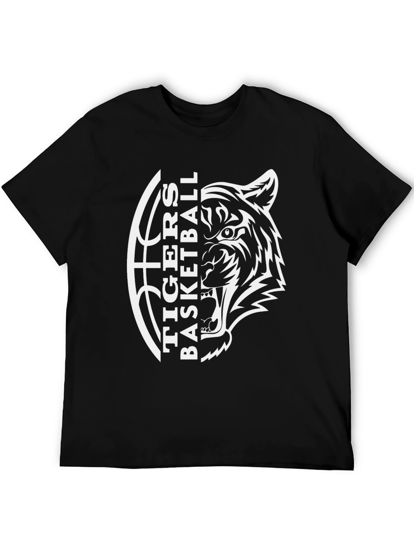 Tigers Basketball Black Graphic T-Shirt