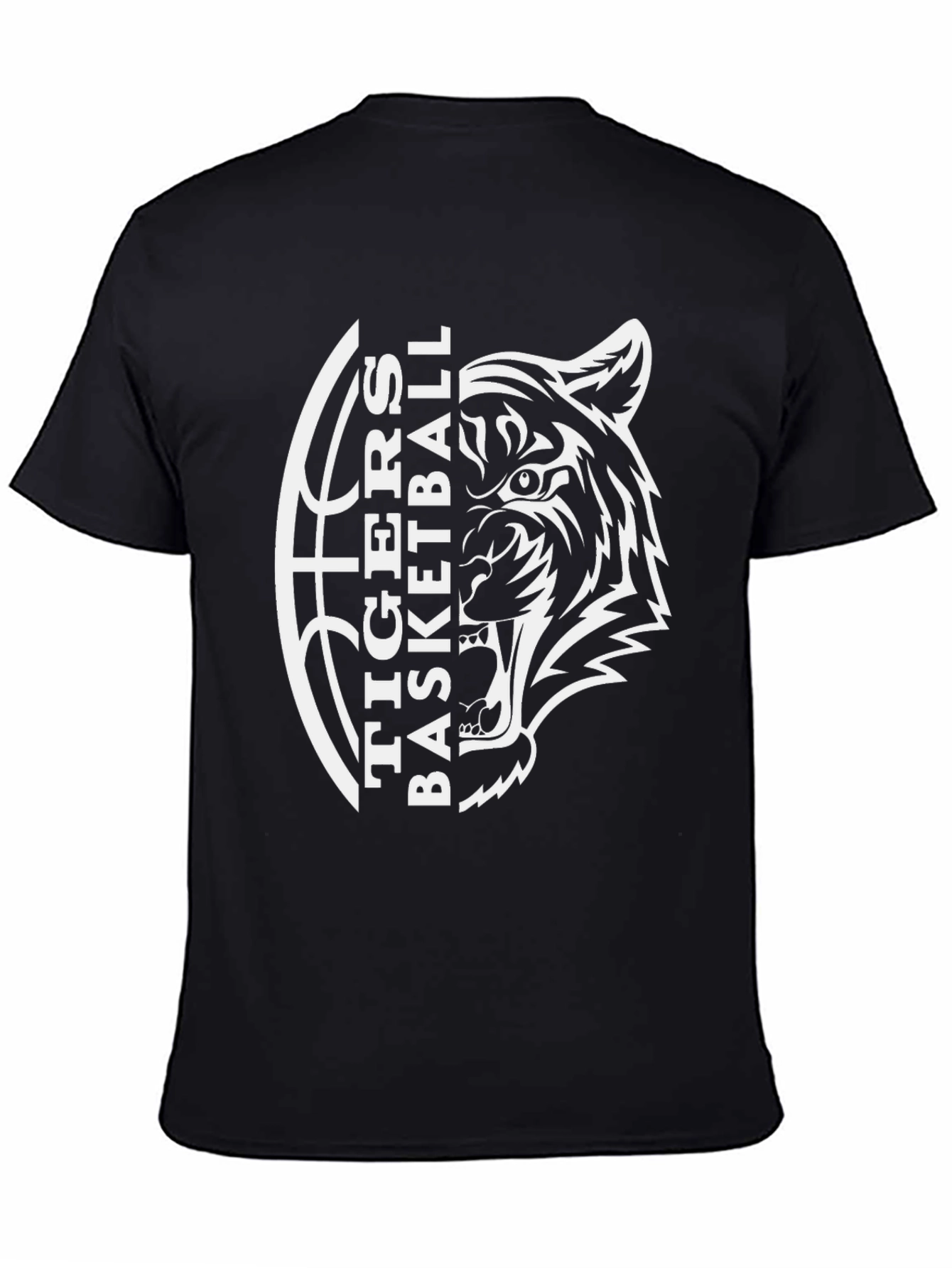 Tigers Basketball Black Graphic T-Shirt