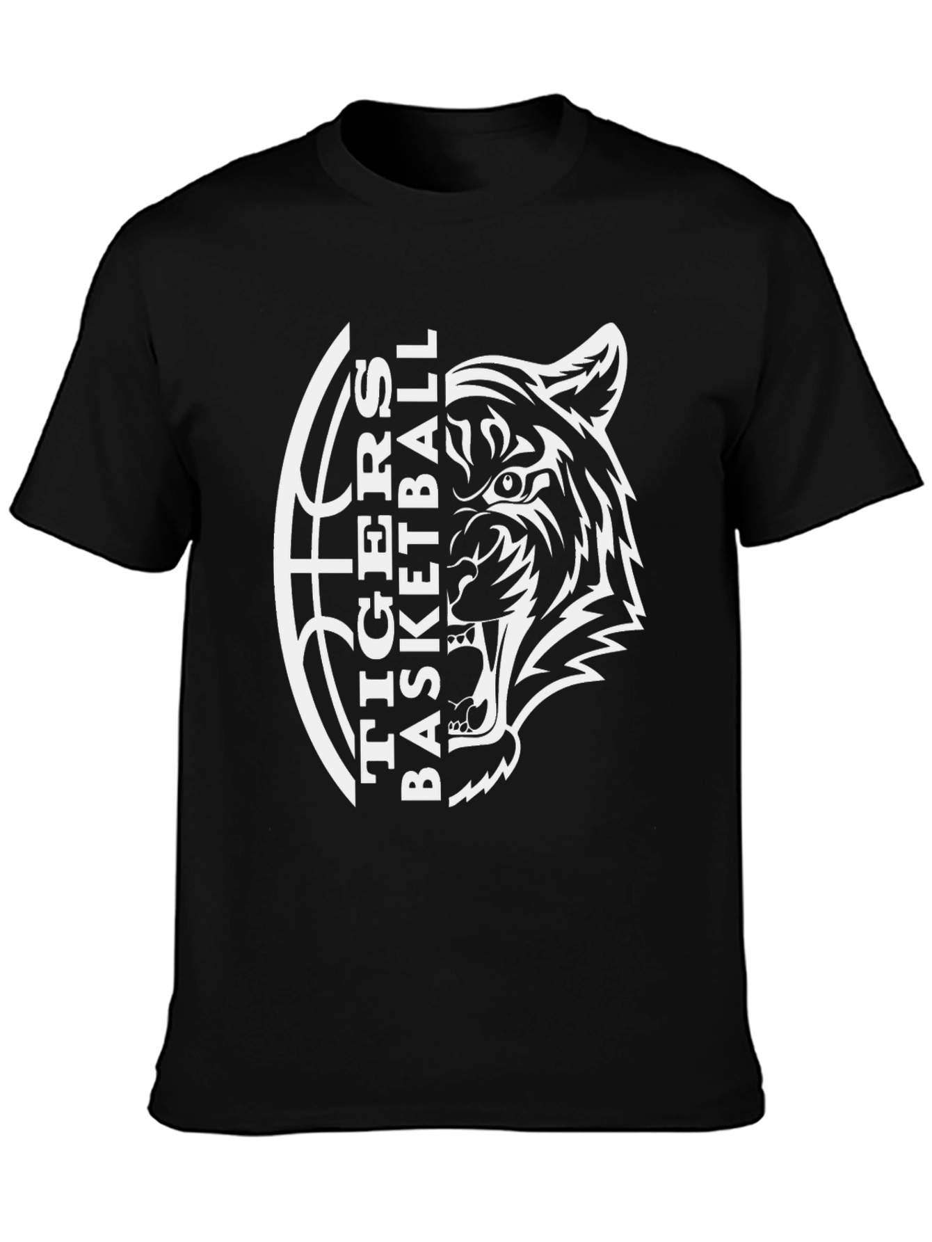 Tigers Basketball Black Graphic T-Shirt