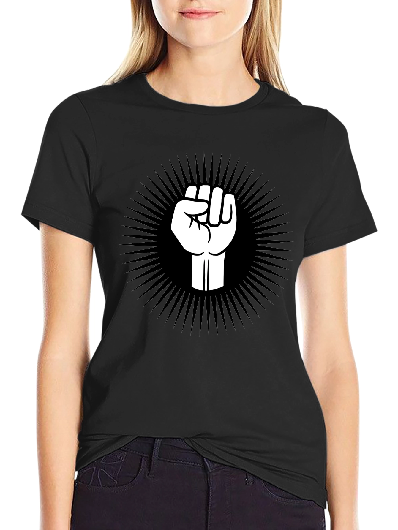Empowered Fist Graphic Tee - Black