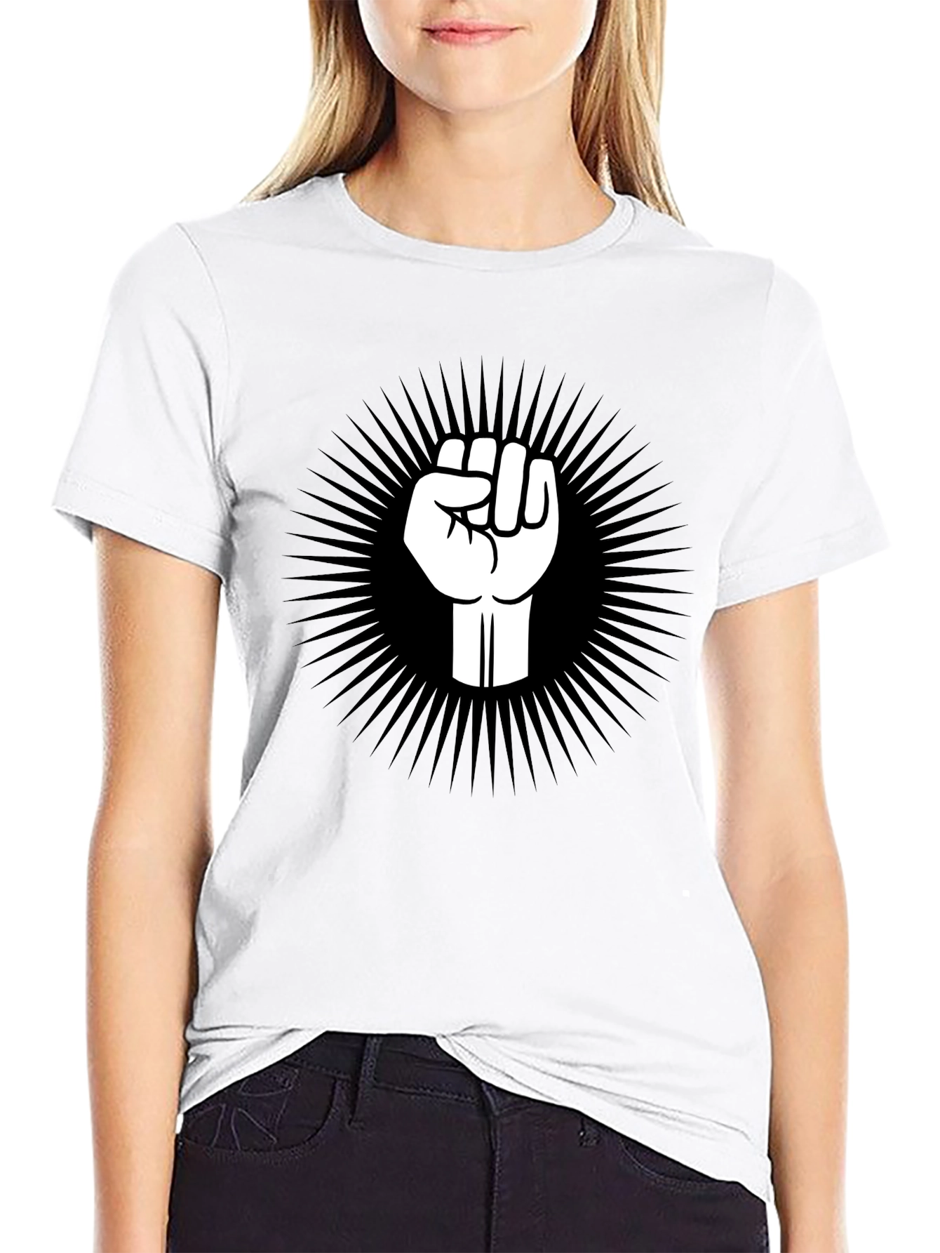 Empowered Fist Graphic Tee - Black