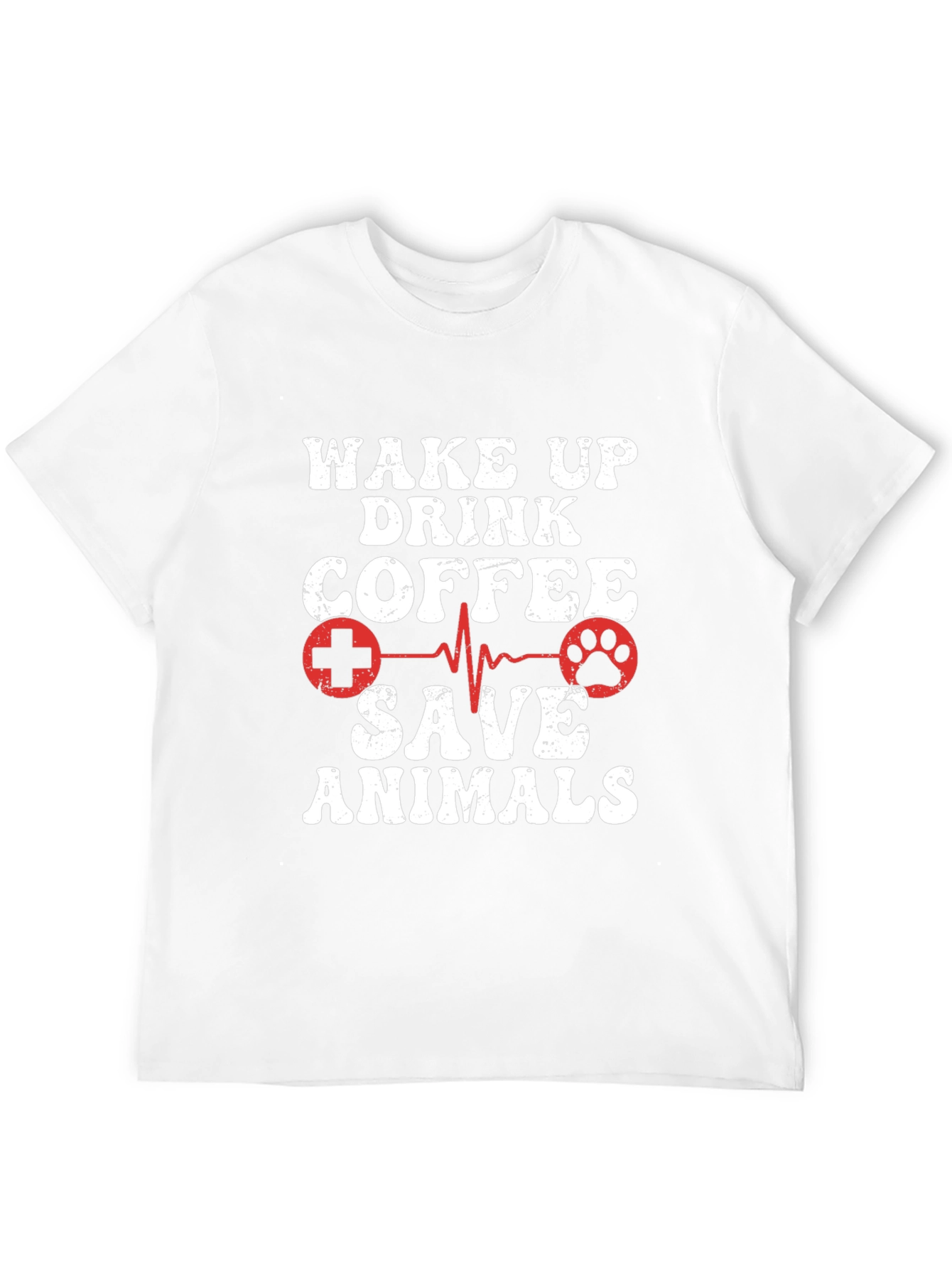 Wake Up Drink Coffee Save Animals Graphic Tee