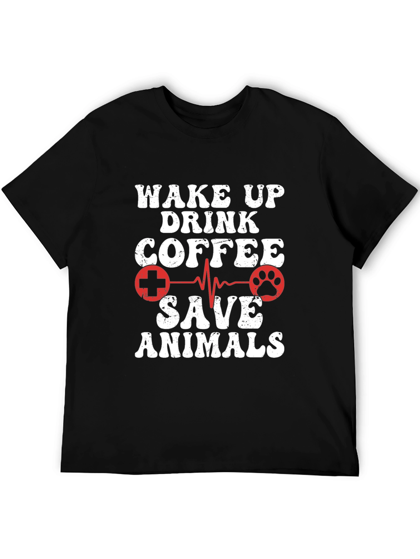Wake Up Drink Coffee Save Animals Graphic Tee