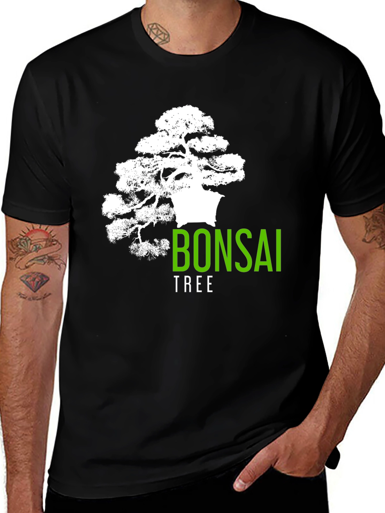 Bonsai Tree Graphic T-Shirt - Artistic Design
