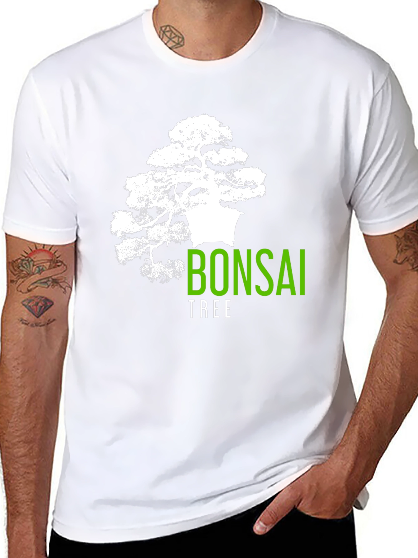 Bonsai Tree Graphic T-Shirt - Artistic Design