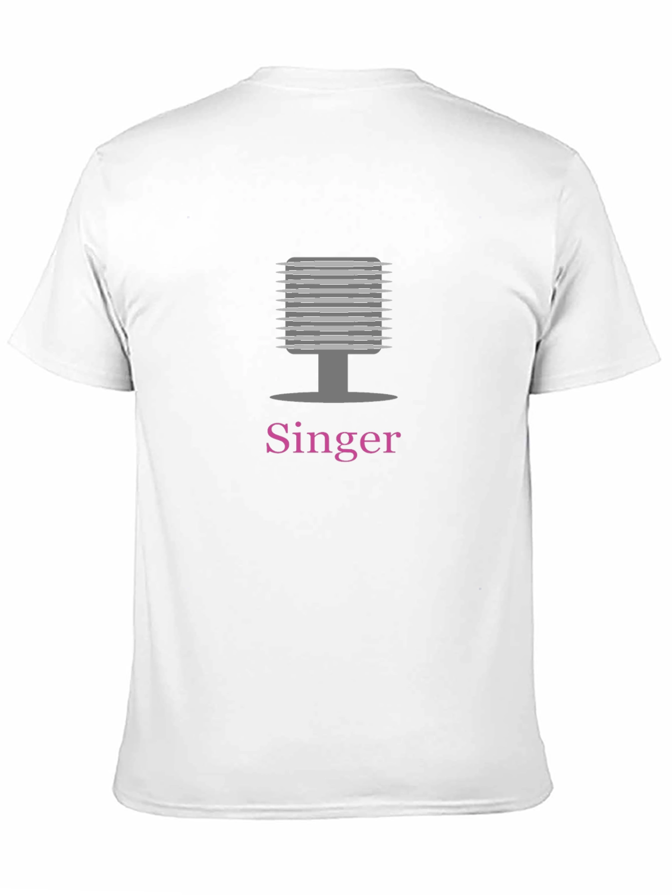Singer T-Shirt Microphone Graphic Tee Mens Black