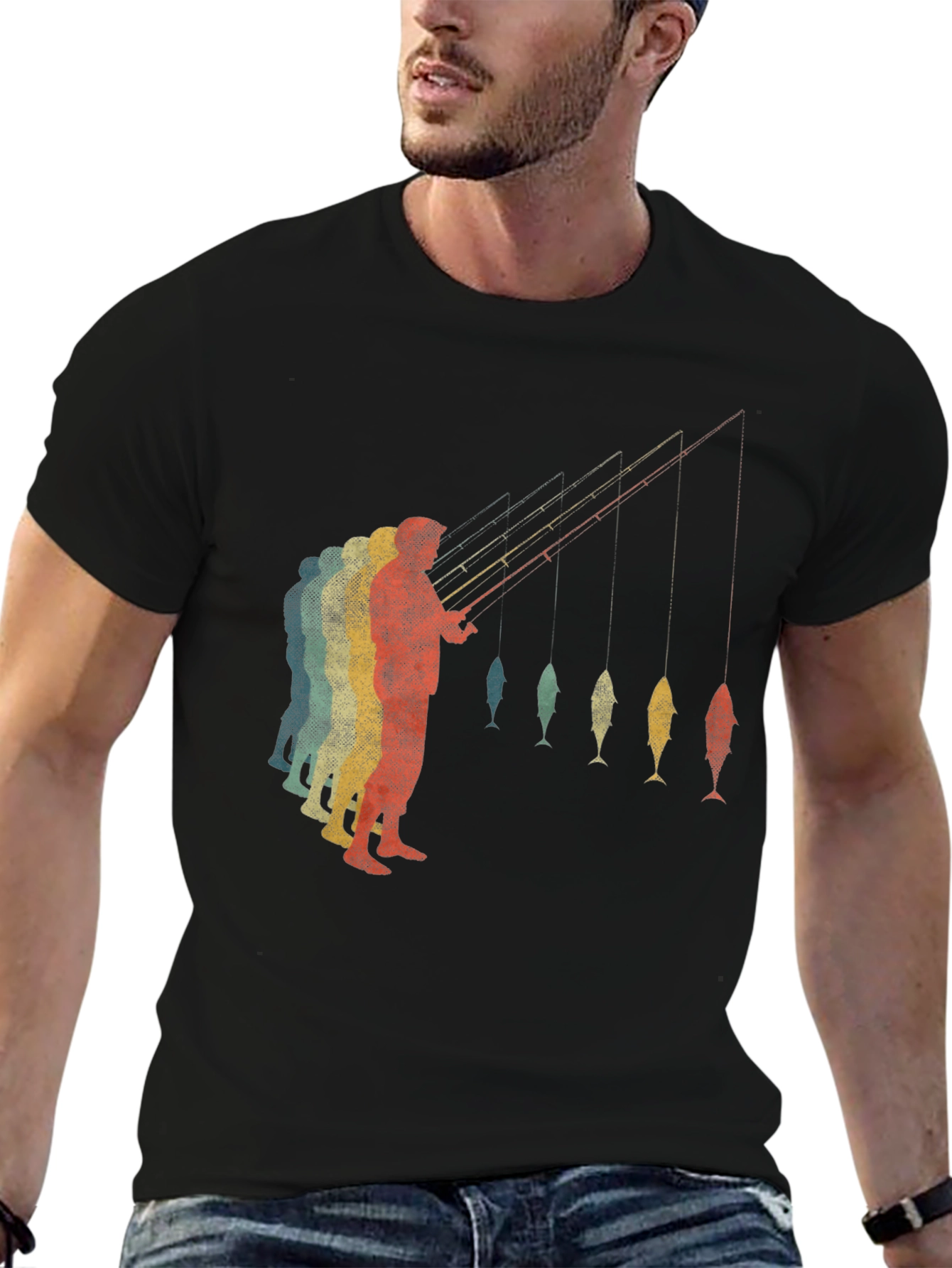 Retro Fishing T-Shirt - Angler Graphic Tee