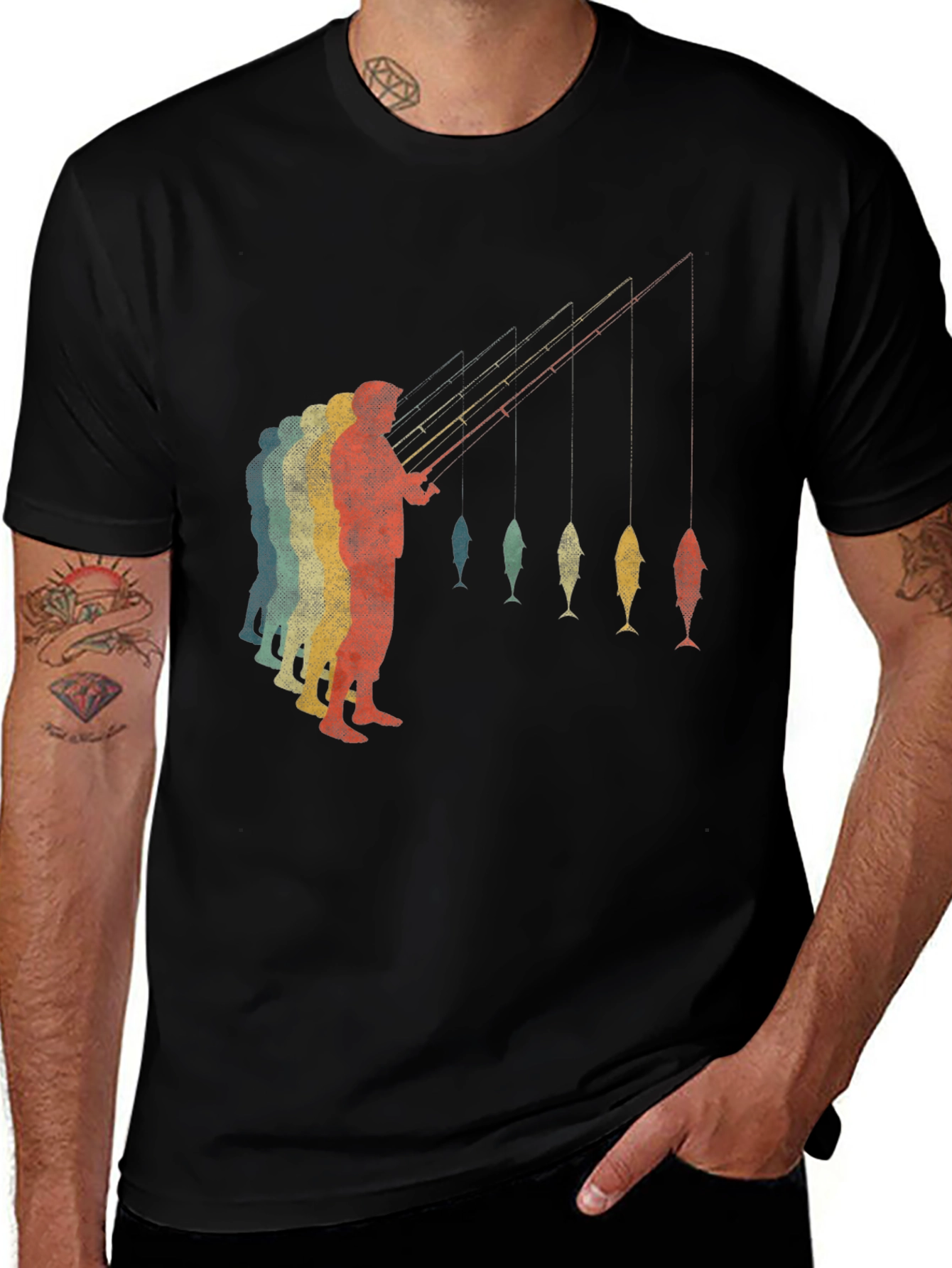 Retro Fishing T-Shirt - Angler Graphic Tee