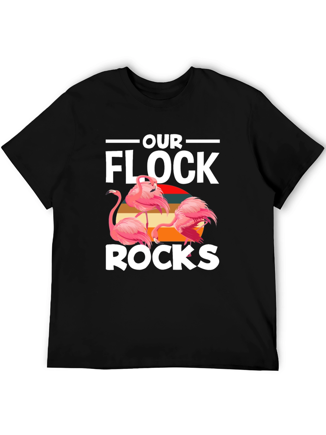 Our Flock Rocks Flamingo Graphic Tee