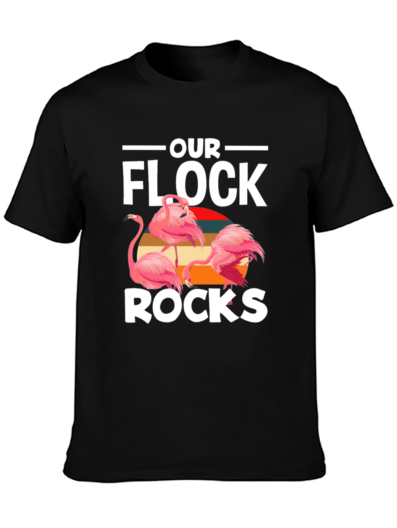 Our Flock Rocks Flamingo Graphic Tee