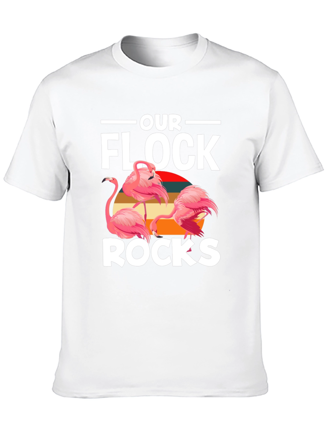Our Flock Rocks Flamingo Graphic Tee