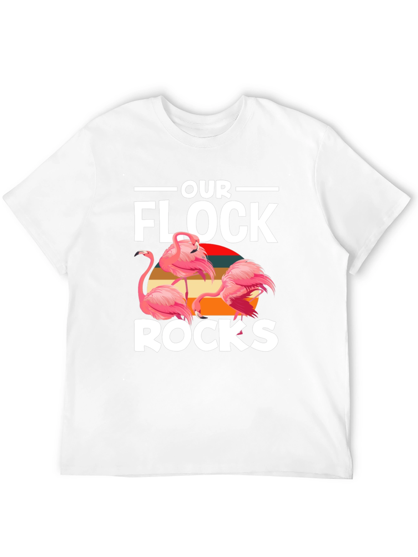 Our Flock Rocks Flamingo Graphic Tee