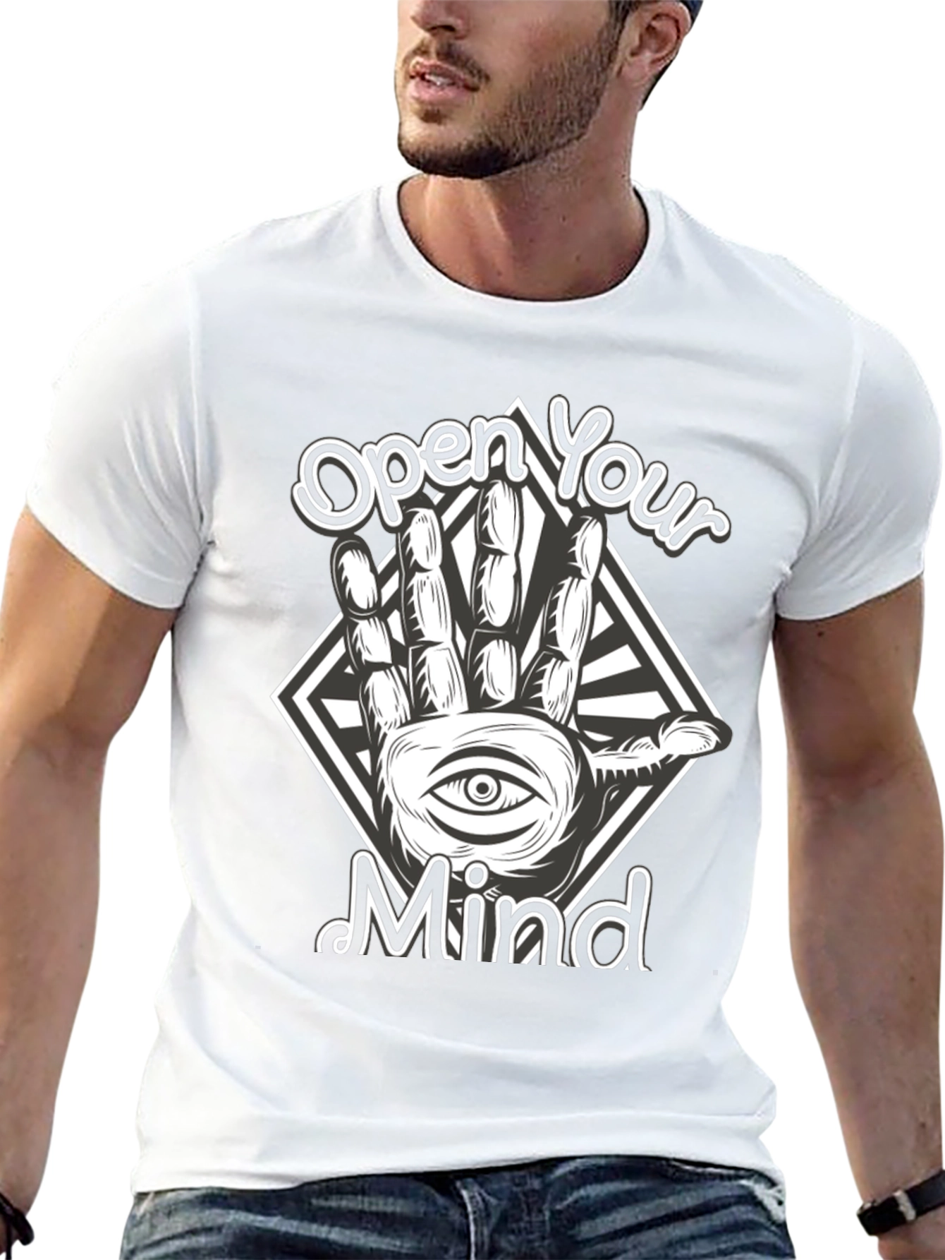 Open Your Mind Graphic Tee - Black T-Shirt