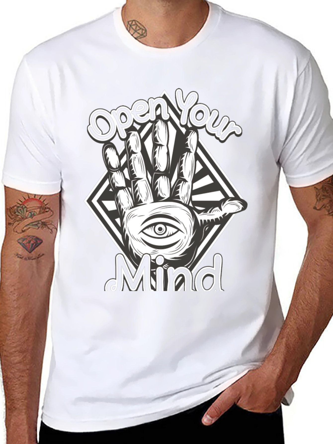 Open Your Mind Graphic Tee - Black T-Shirt