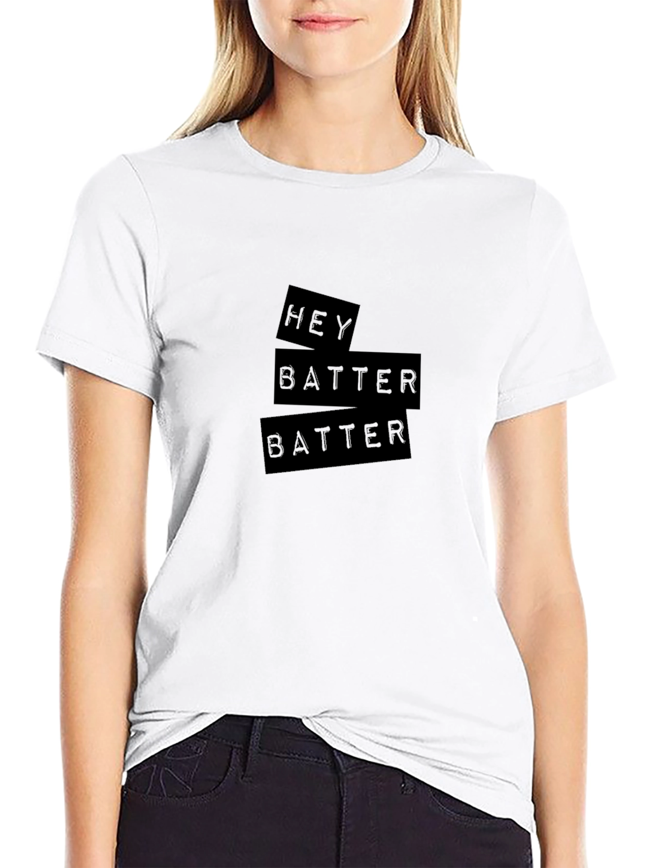 Hey Batter T-Shirt - Classic Baseball Tee