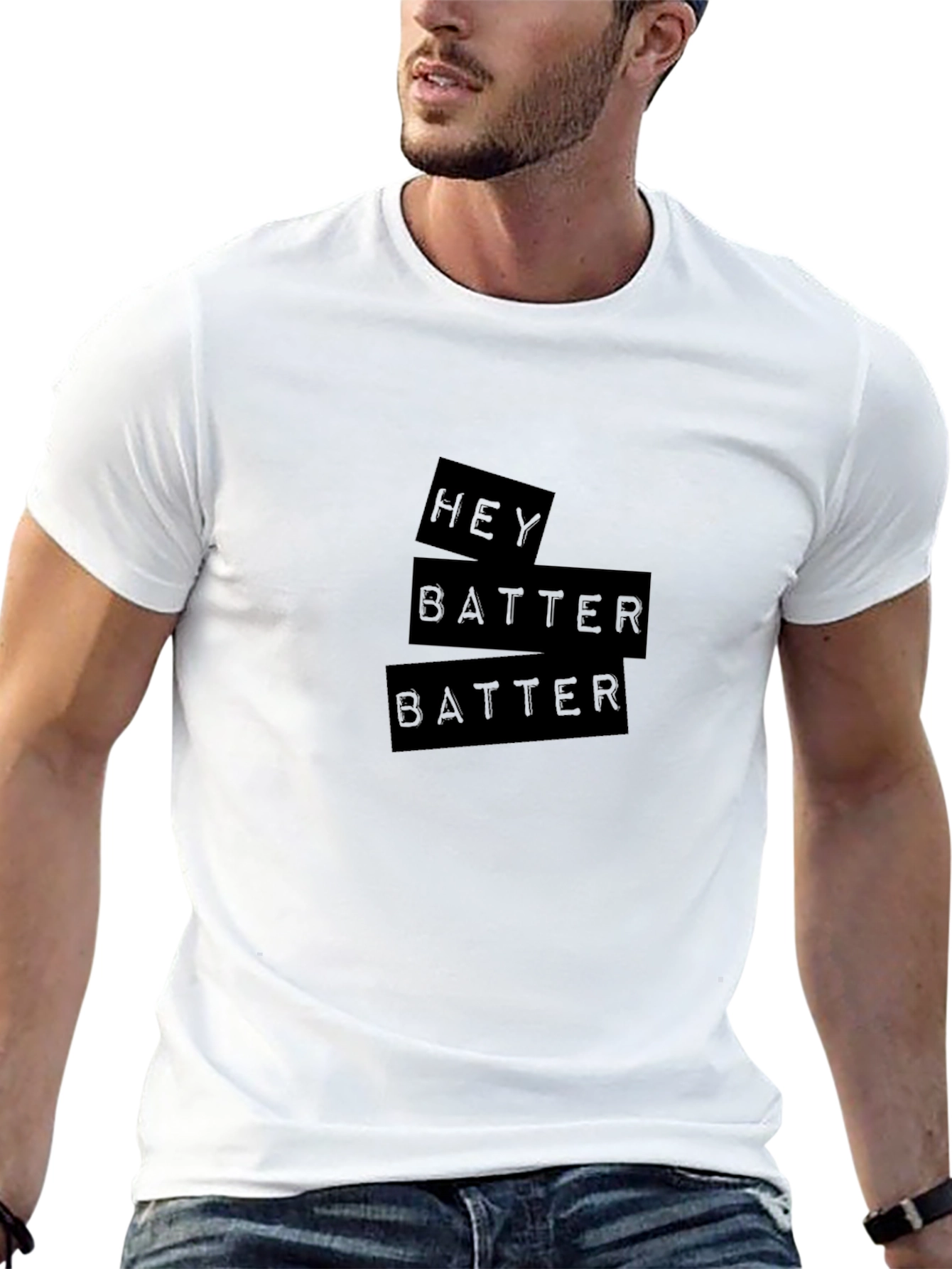 Hey Batter T-Shirt - Classic Baseball Tee