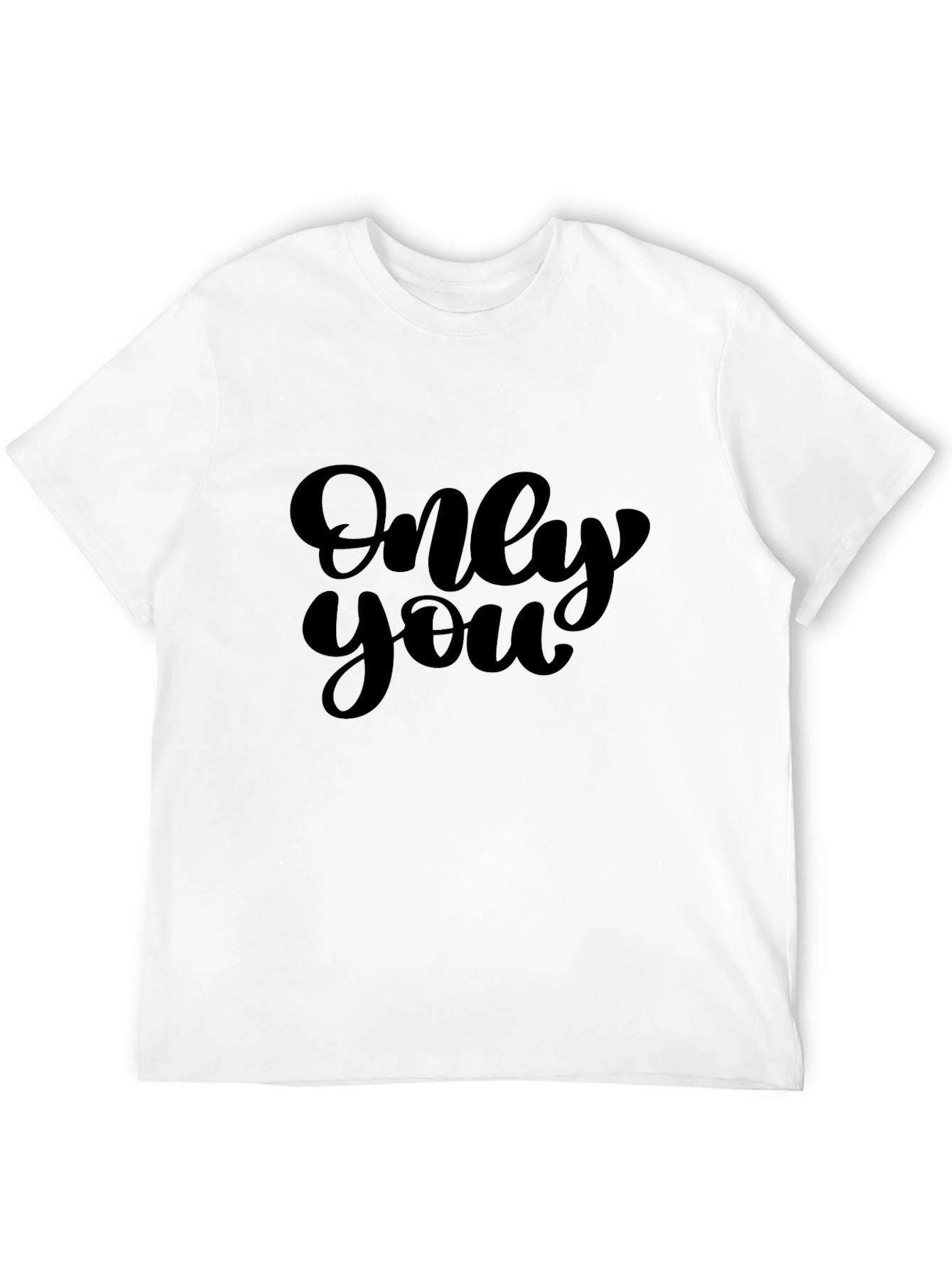 Only You Graphic Tee - Black Cotton T-Shirt