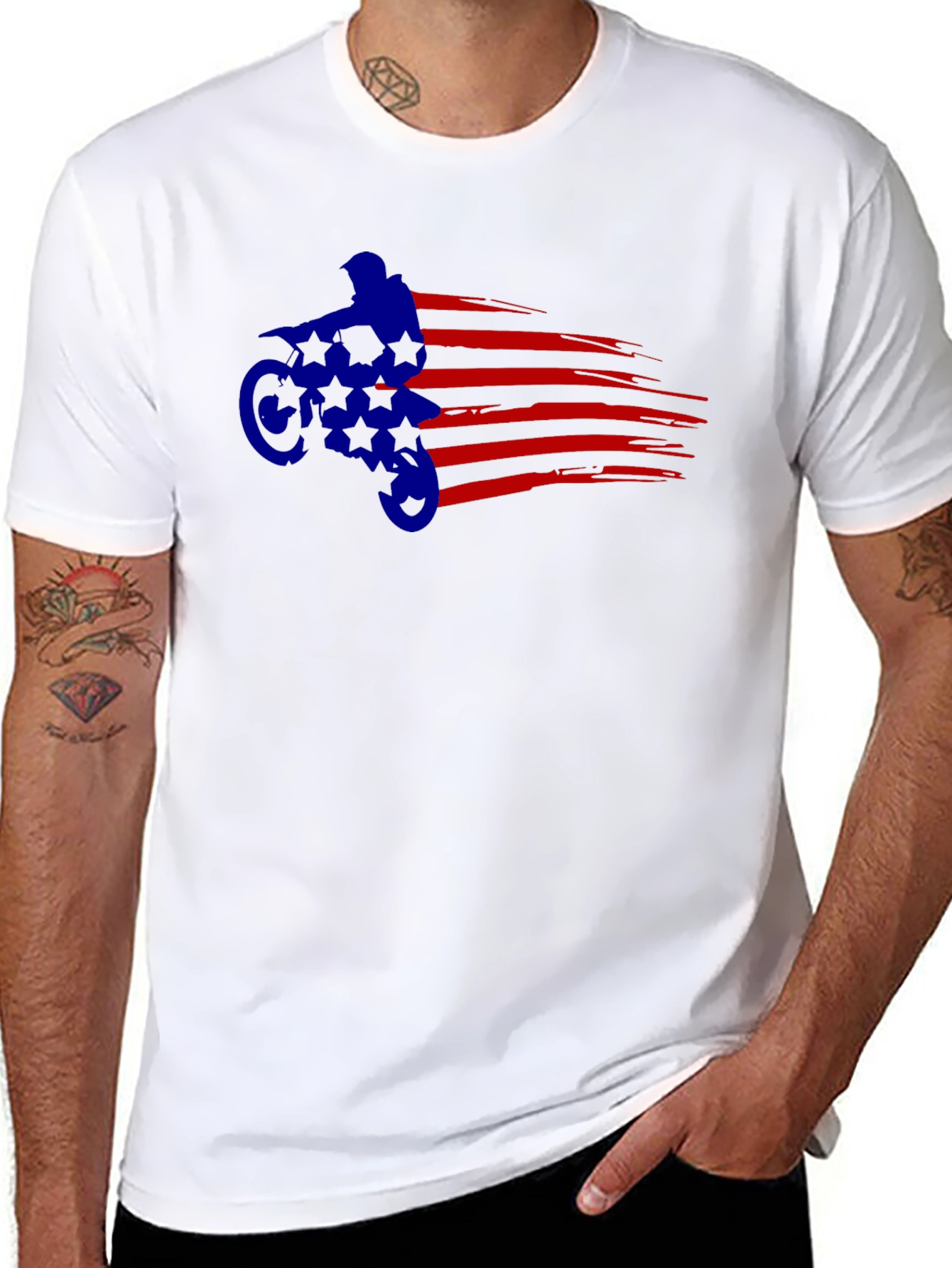 American Motocross T-Shirt - Patriot Dirt Bike Tee
