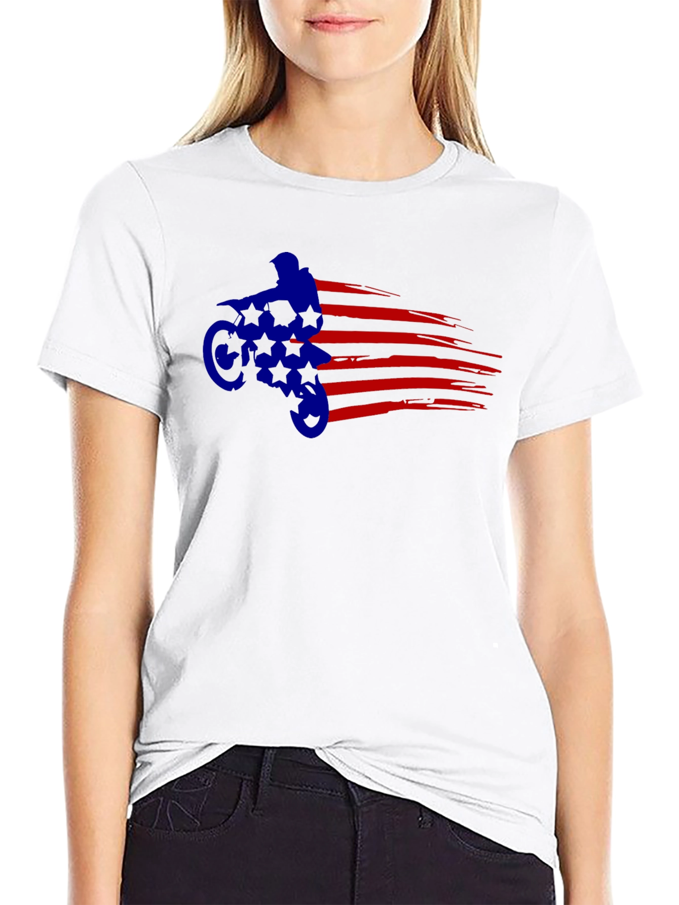 American Motocross T-Shirt - Patriot Dirt Bike Tee