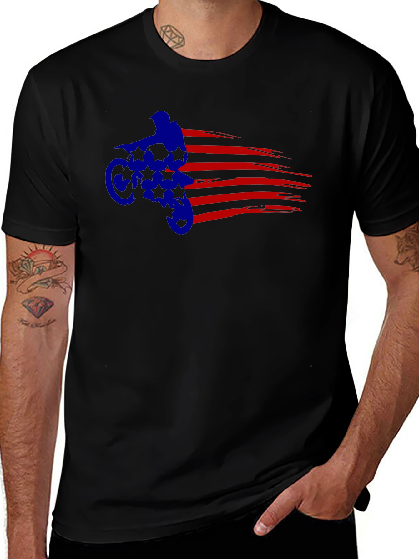 American Motocross T-Shirt - Patriot Dirt Bike Tee