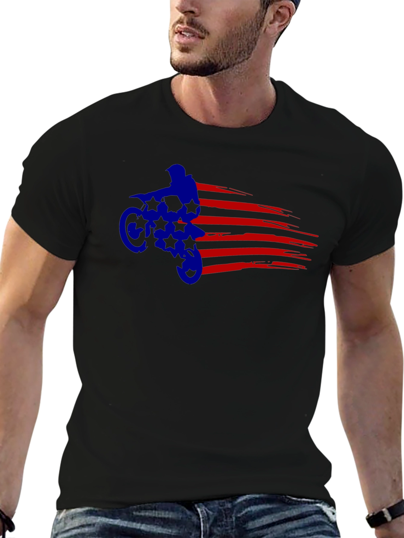 American Motocross T-Shirt - Patriot Dirt Bike Tee
