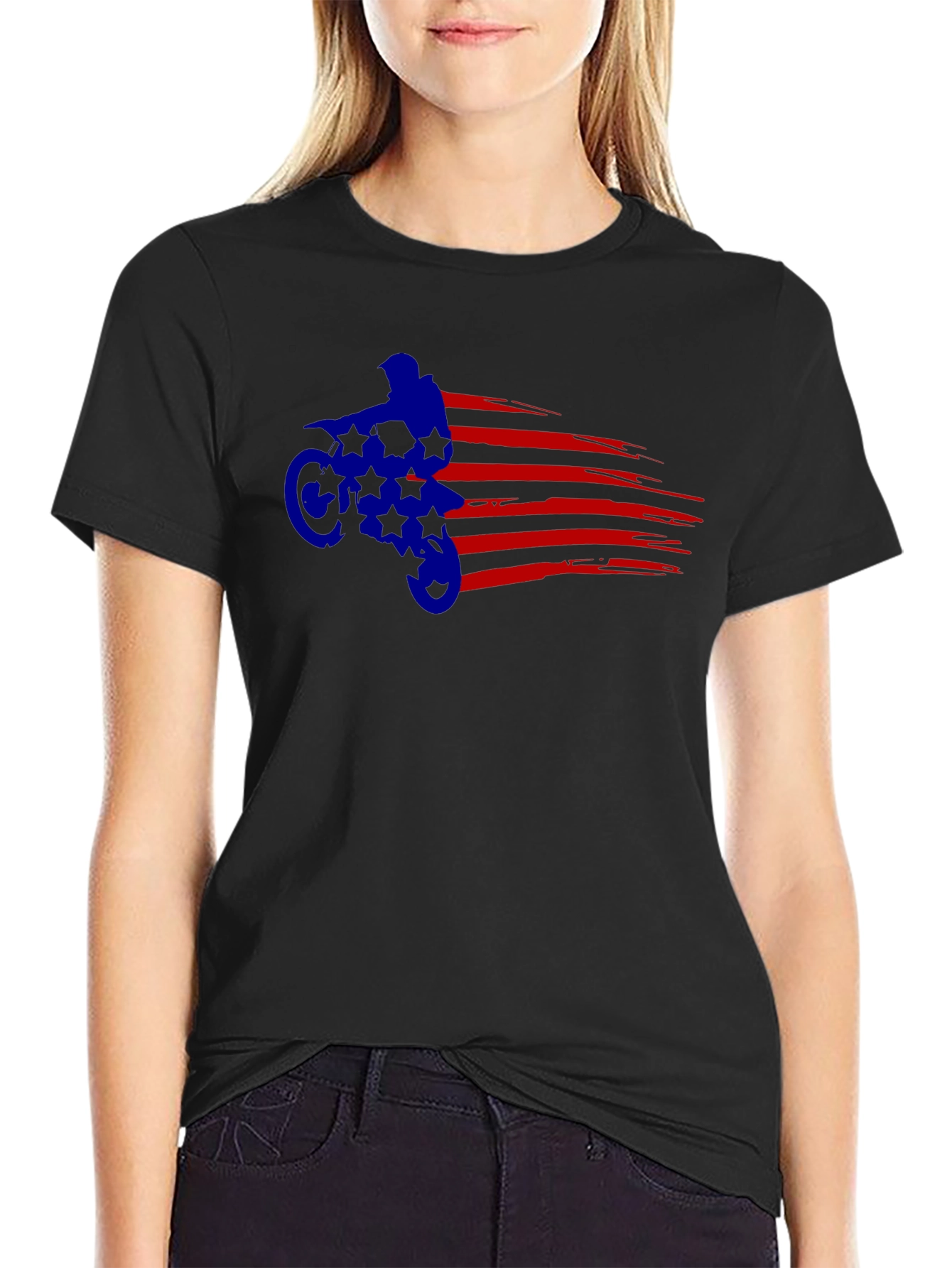 American Motocross T-Shirt - Patriot Dirt Bike Tee