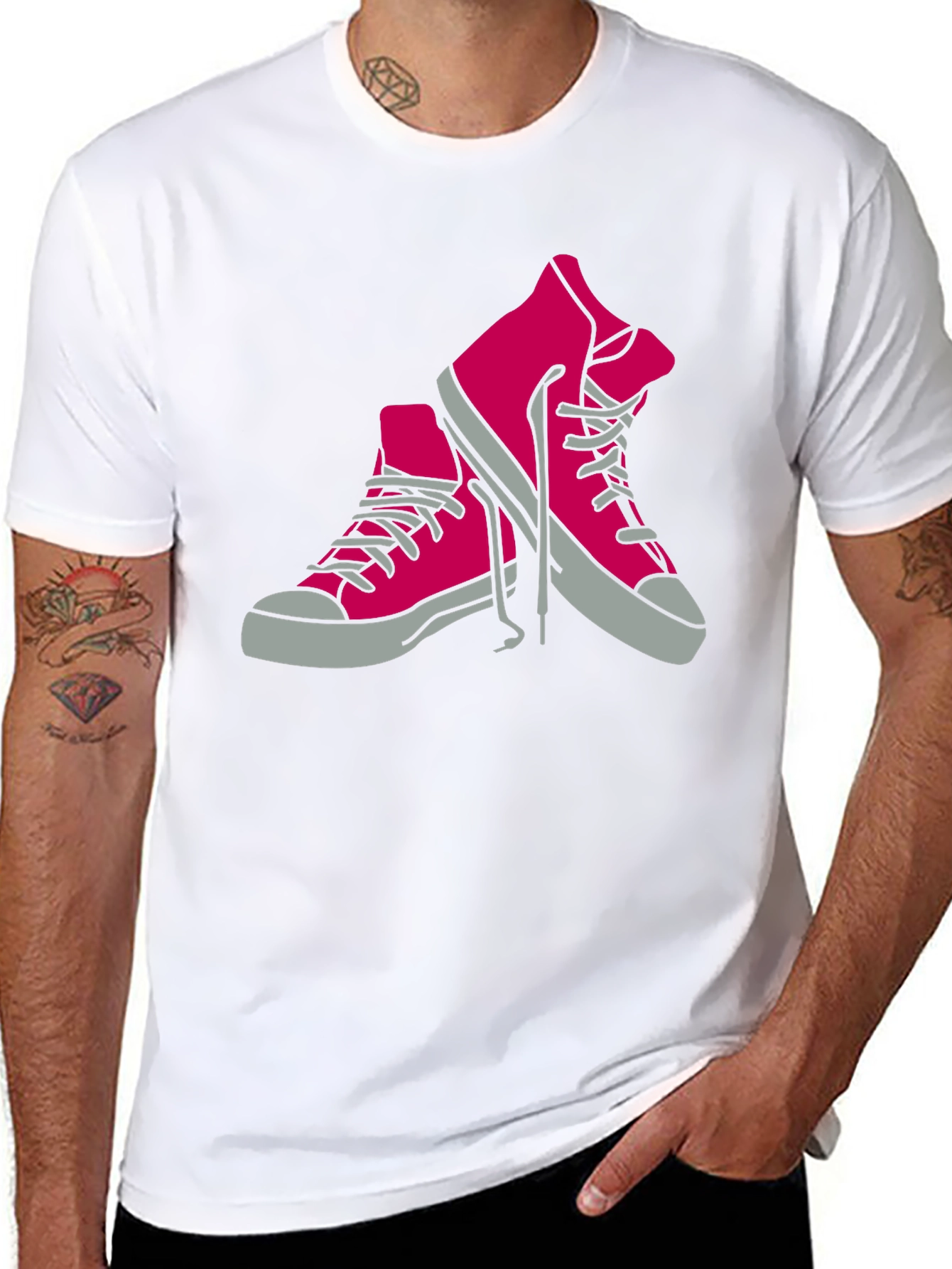 Cool Sneakers Graphic Tee - Casual Style