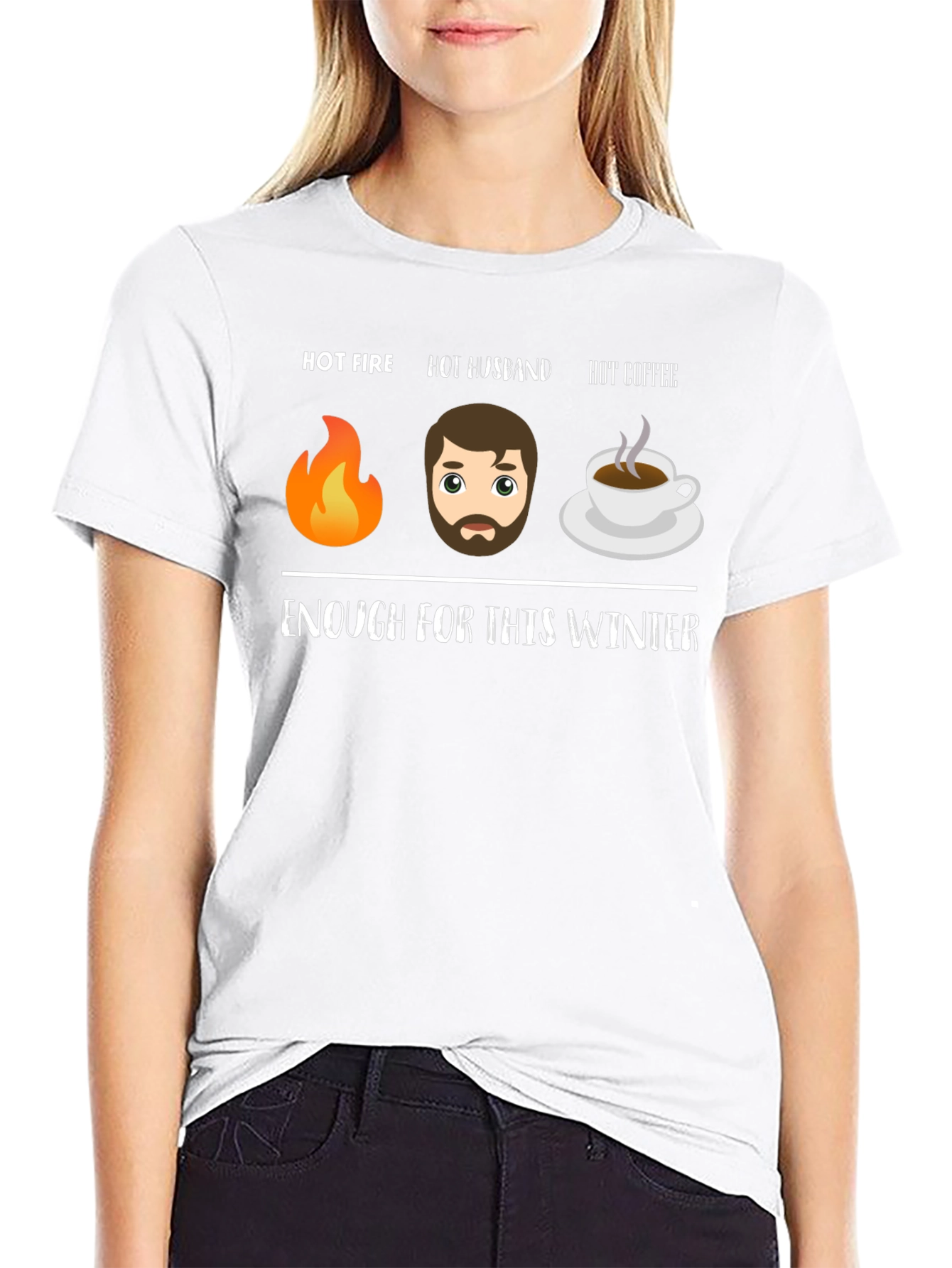 Hot Fire Husband Coffee Funny Winter T-Shirt