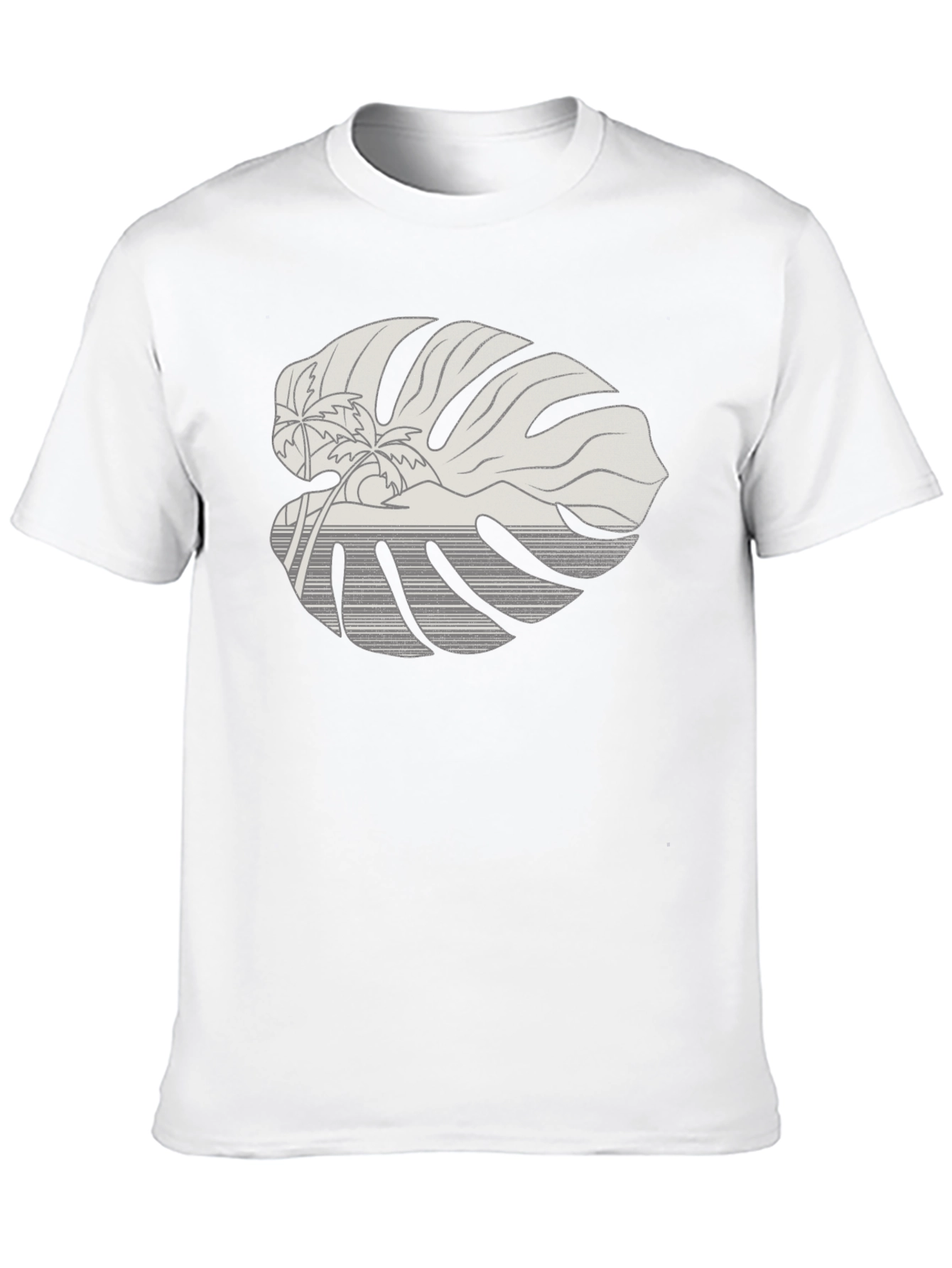 Tropical Monstera Leaf Graphic Tee