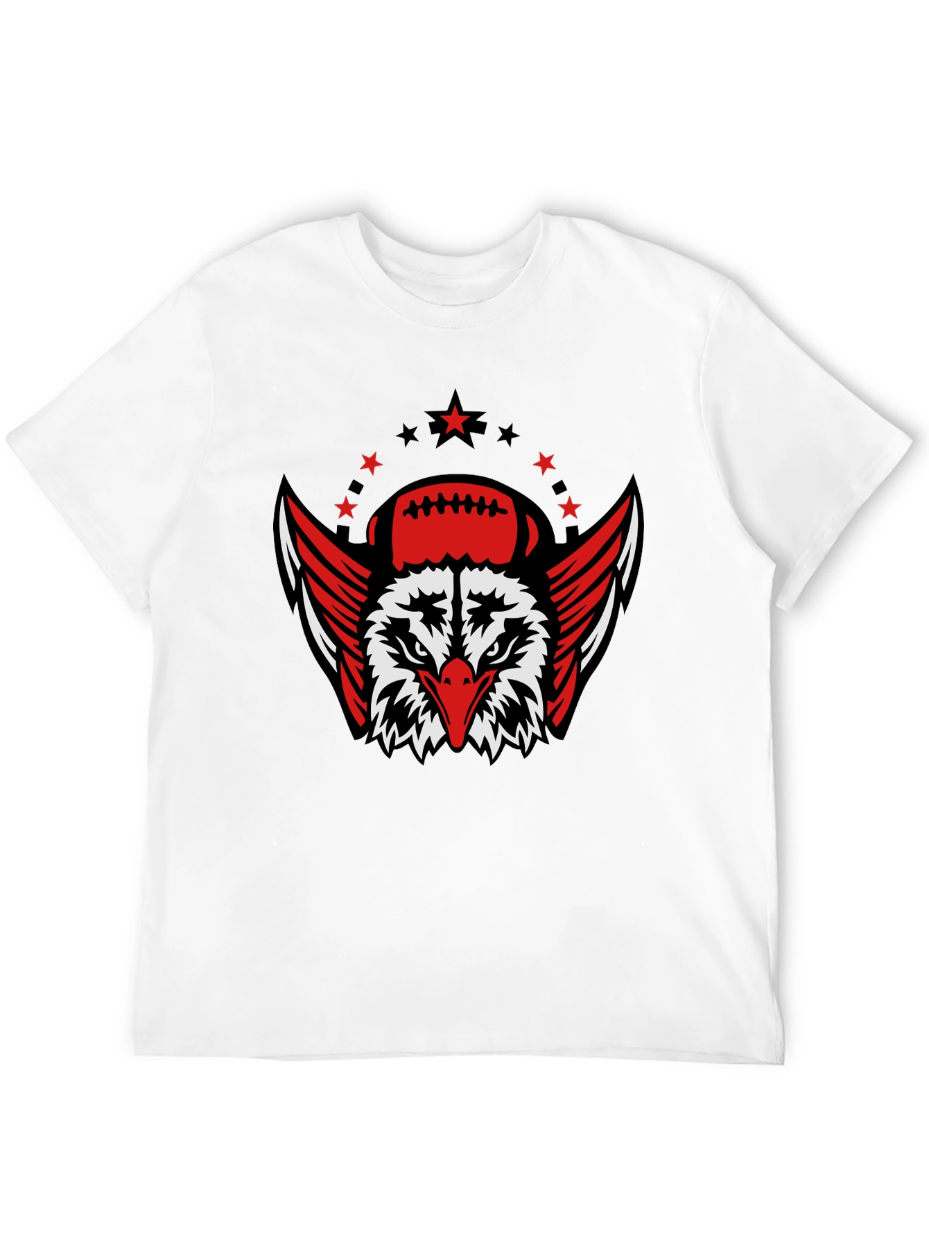 Eagle Football Graphic T-Shirt - Black