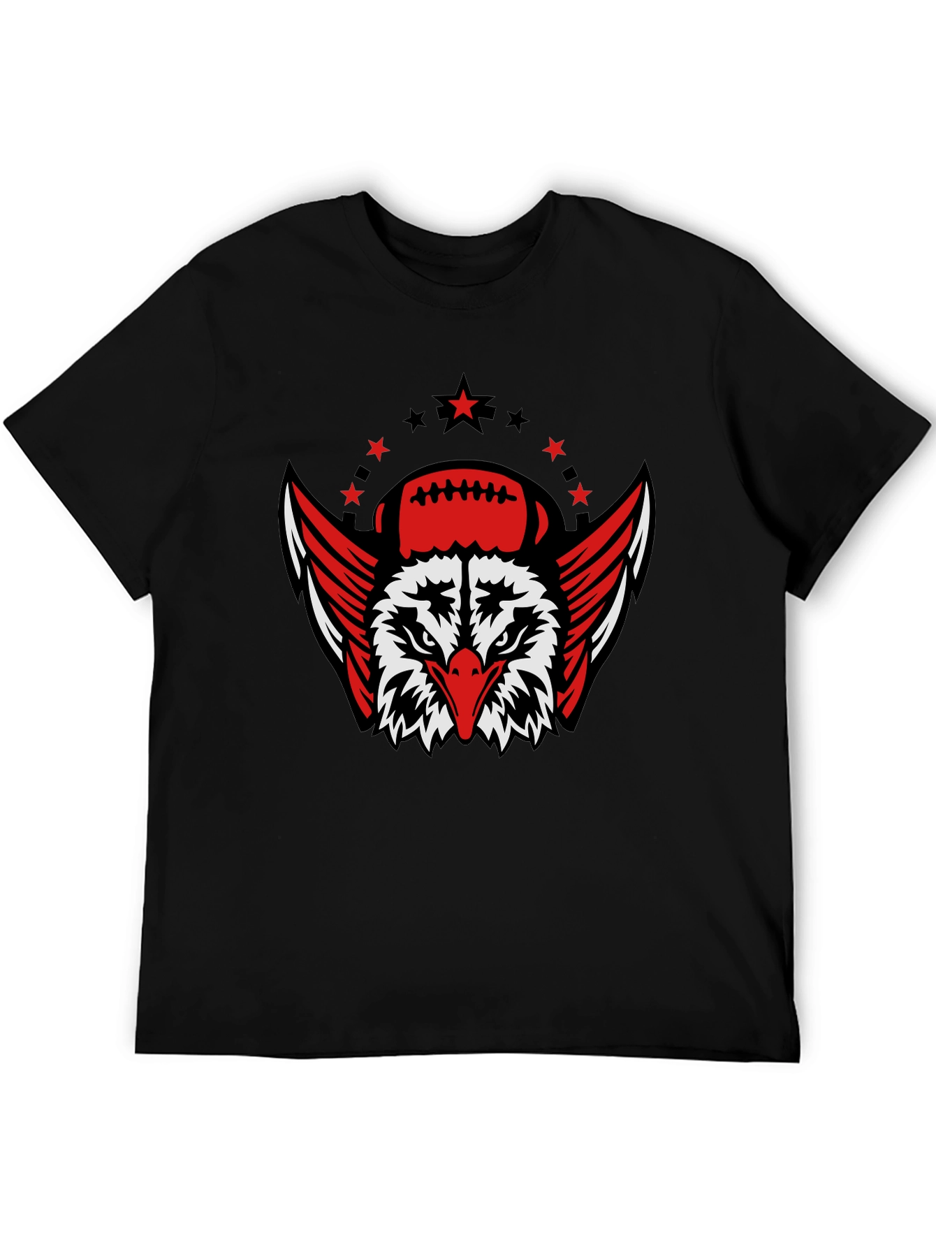 Eagle Football Graphic T-Shirt - Black