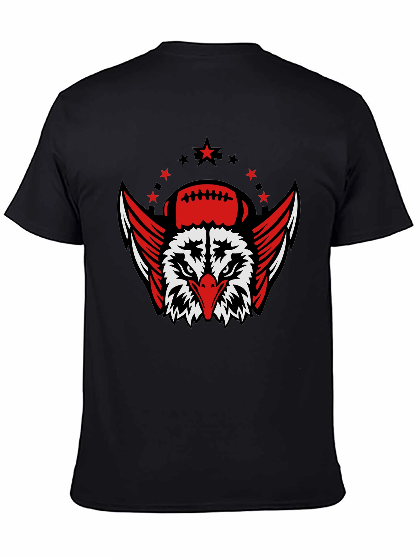 Eagle Football Graphic T-Shirt - Black