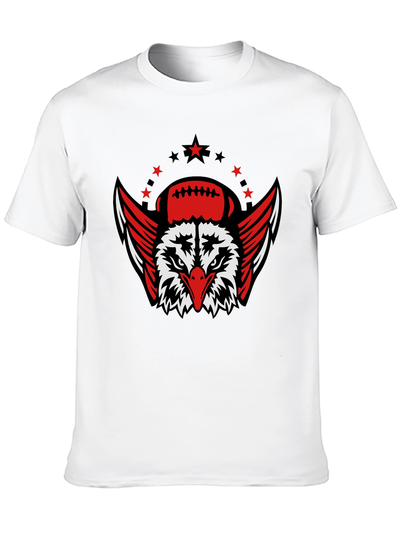 Eagle Football Graphic T-Shirt - Black