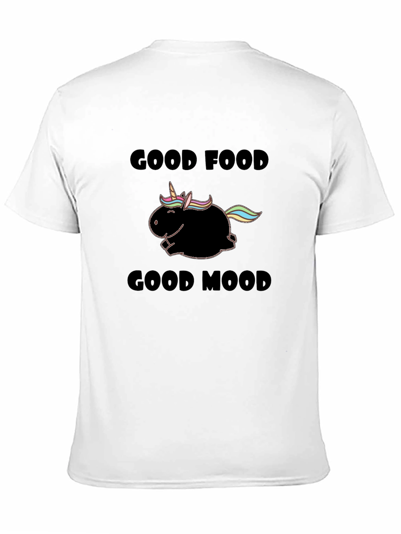 Good Food Good Mood Unisex Black T-Shirt